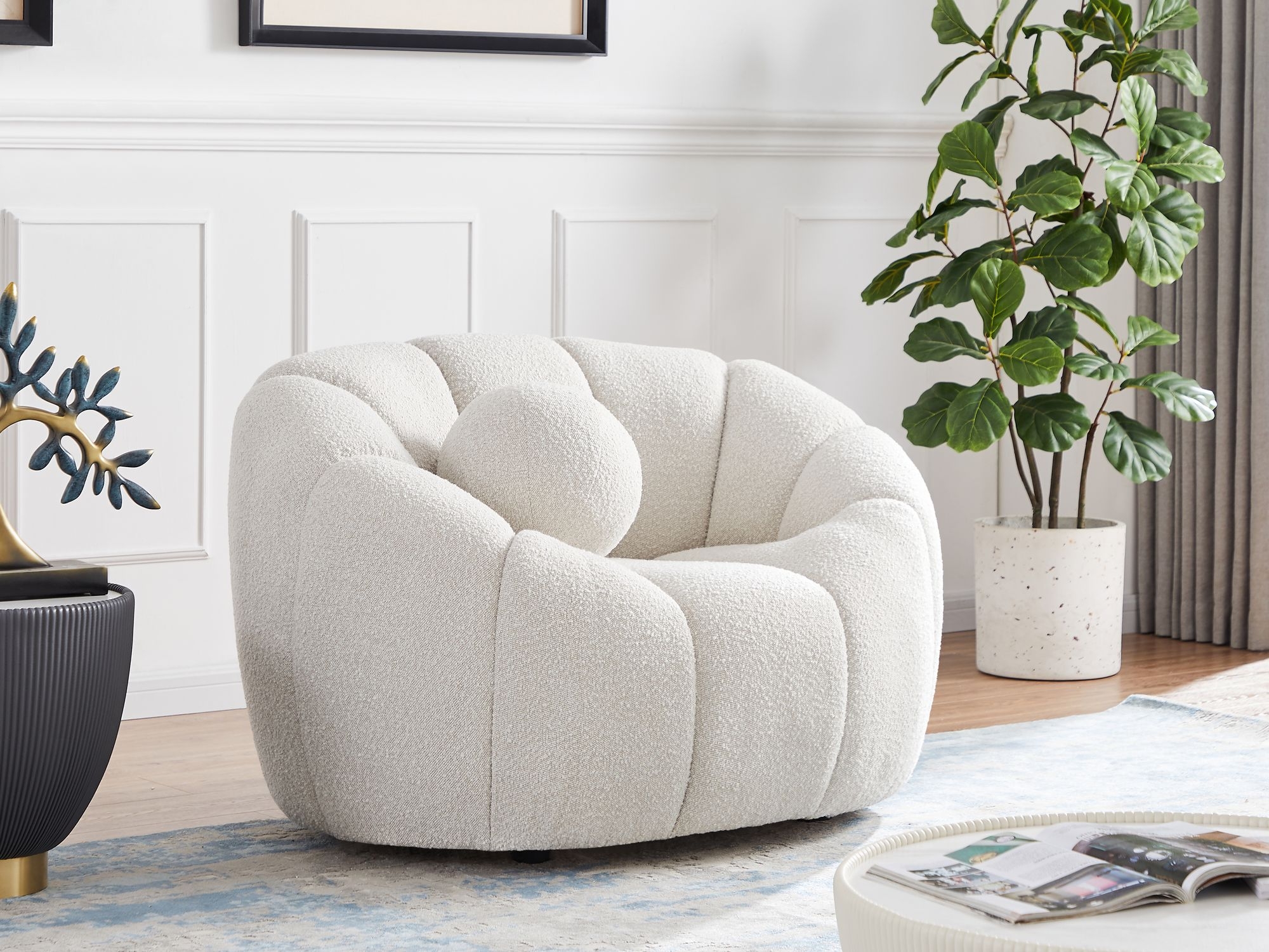 Elijah Boucle Fabric Chair