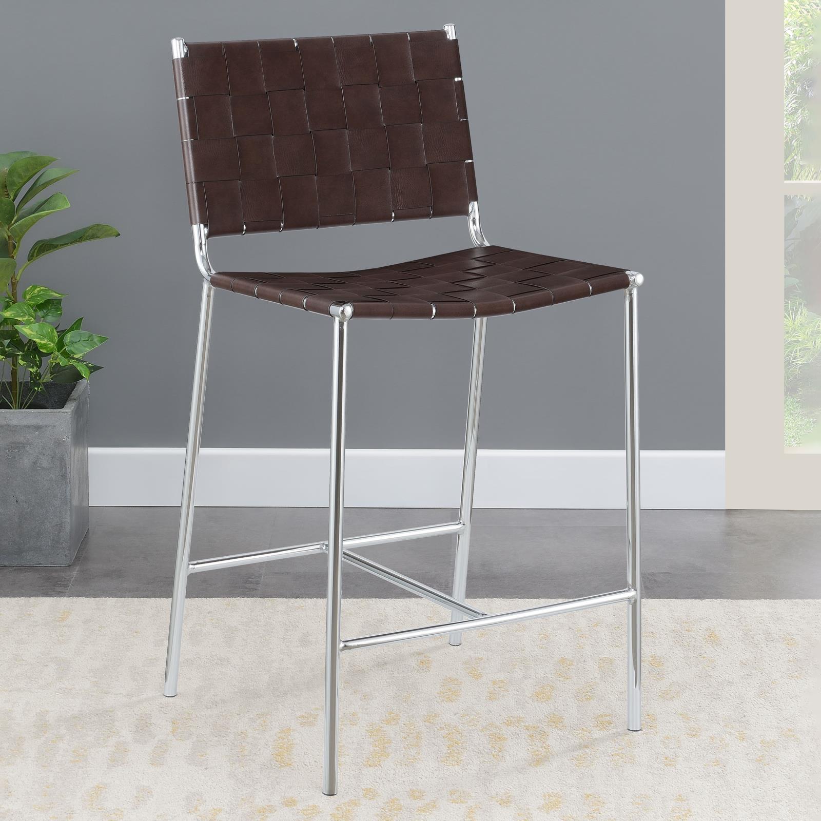 Adelaide Leatherette Counter Height Stool with Open Back