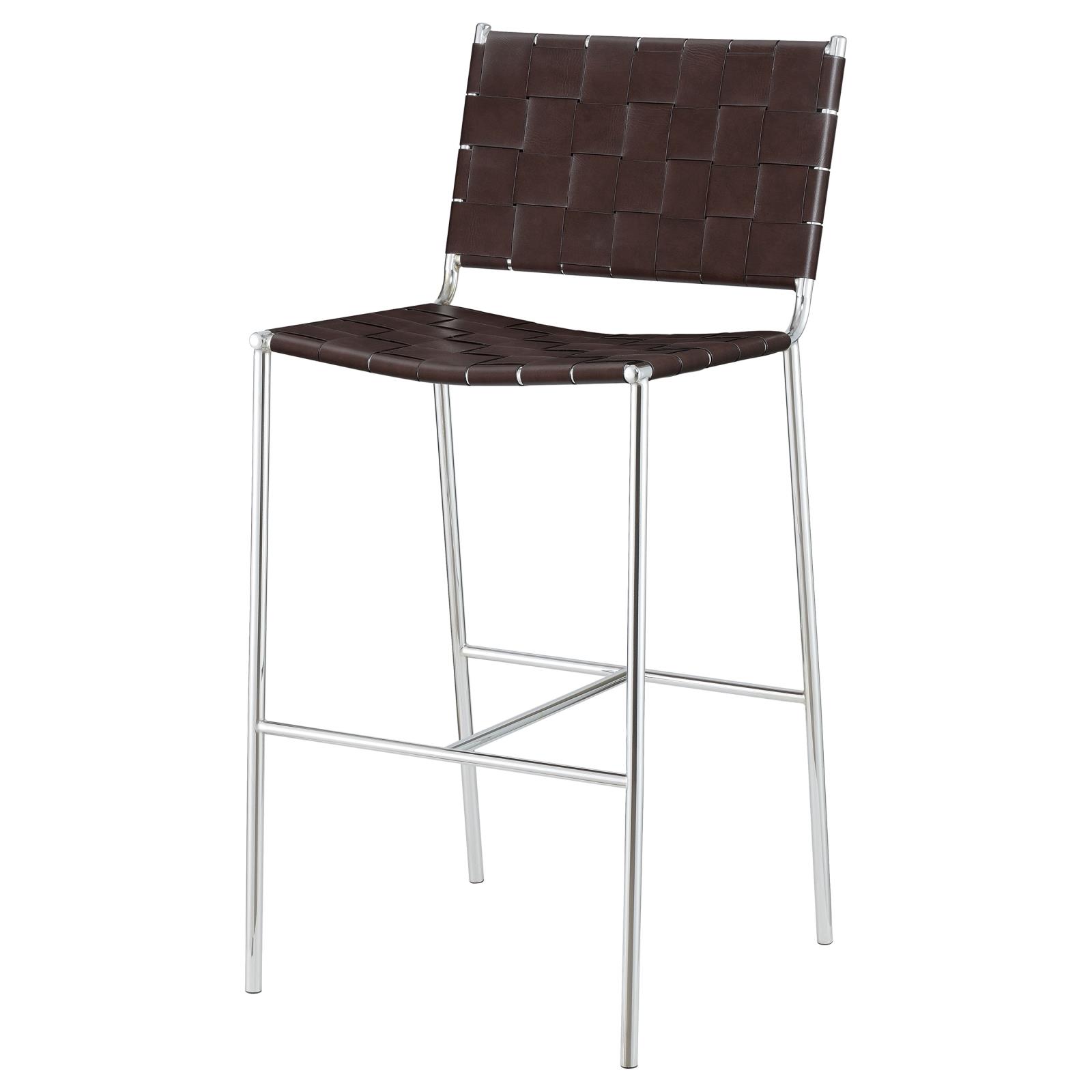 Adelaide Leatherette Bar Height Stool with Open Back