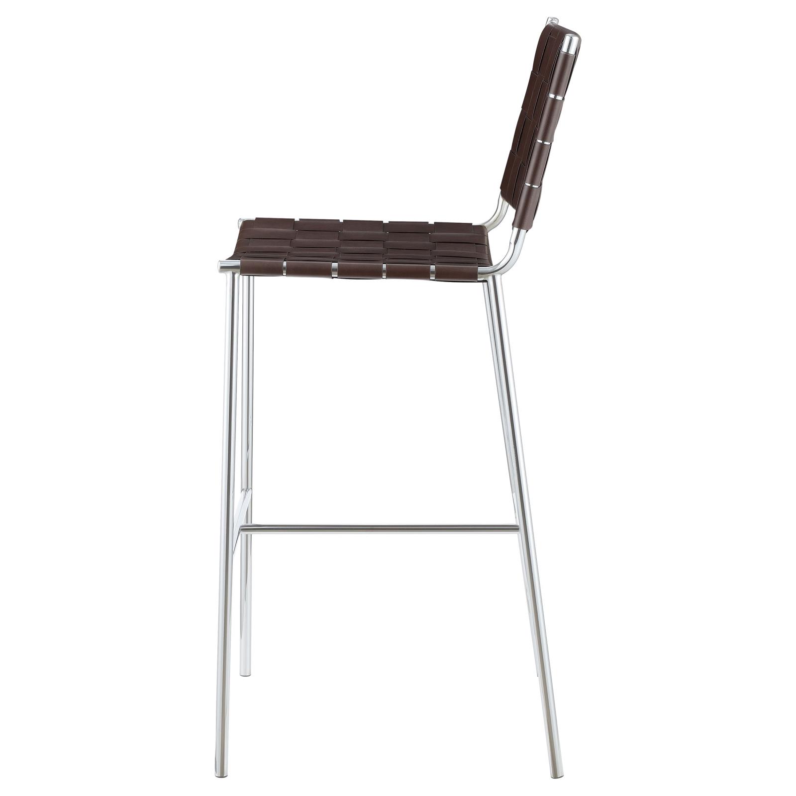 Adelaide Leatherette Bar Height Stool with Open Back