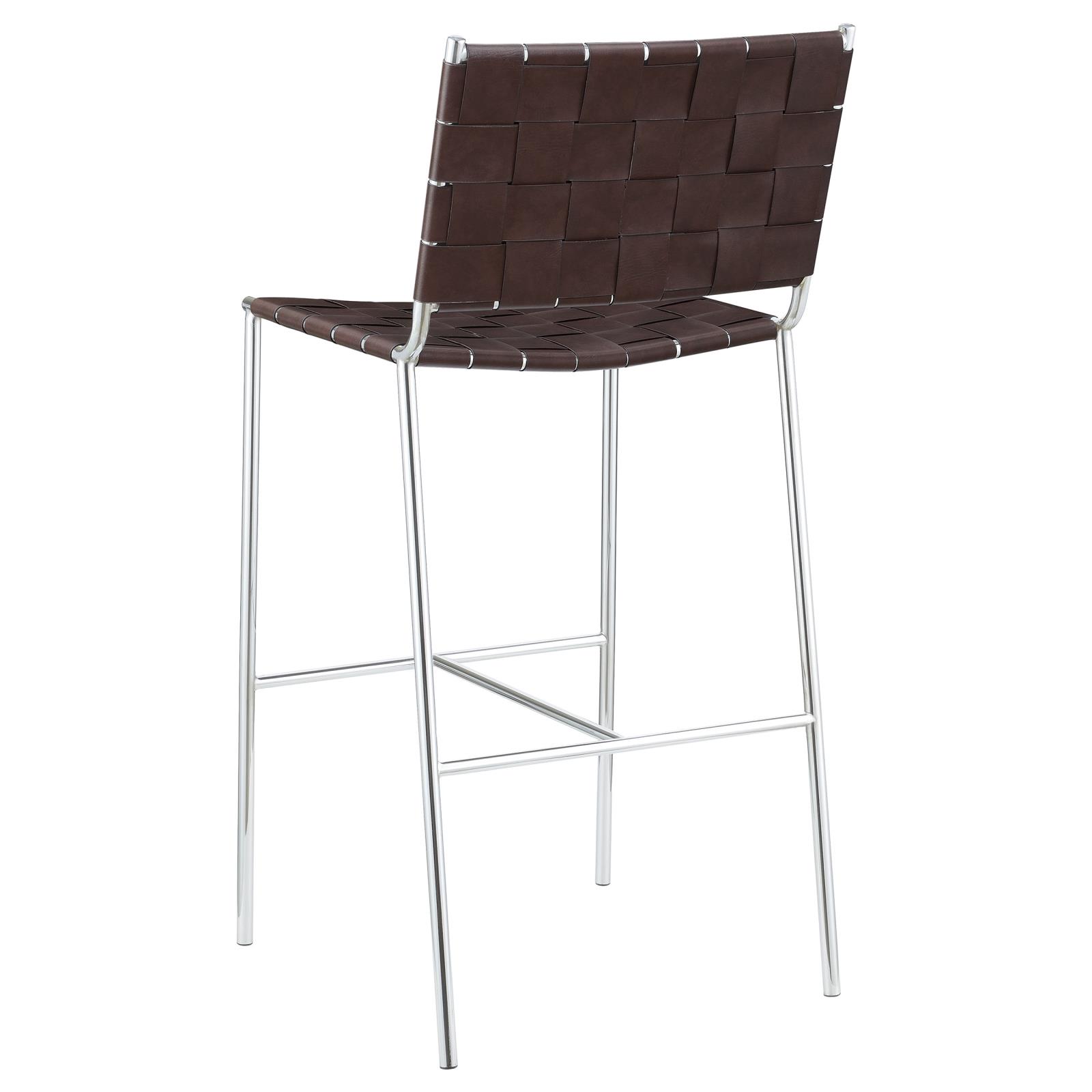 Adelaide Leatherette Bar Height Stool with Open Back