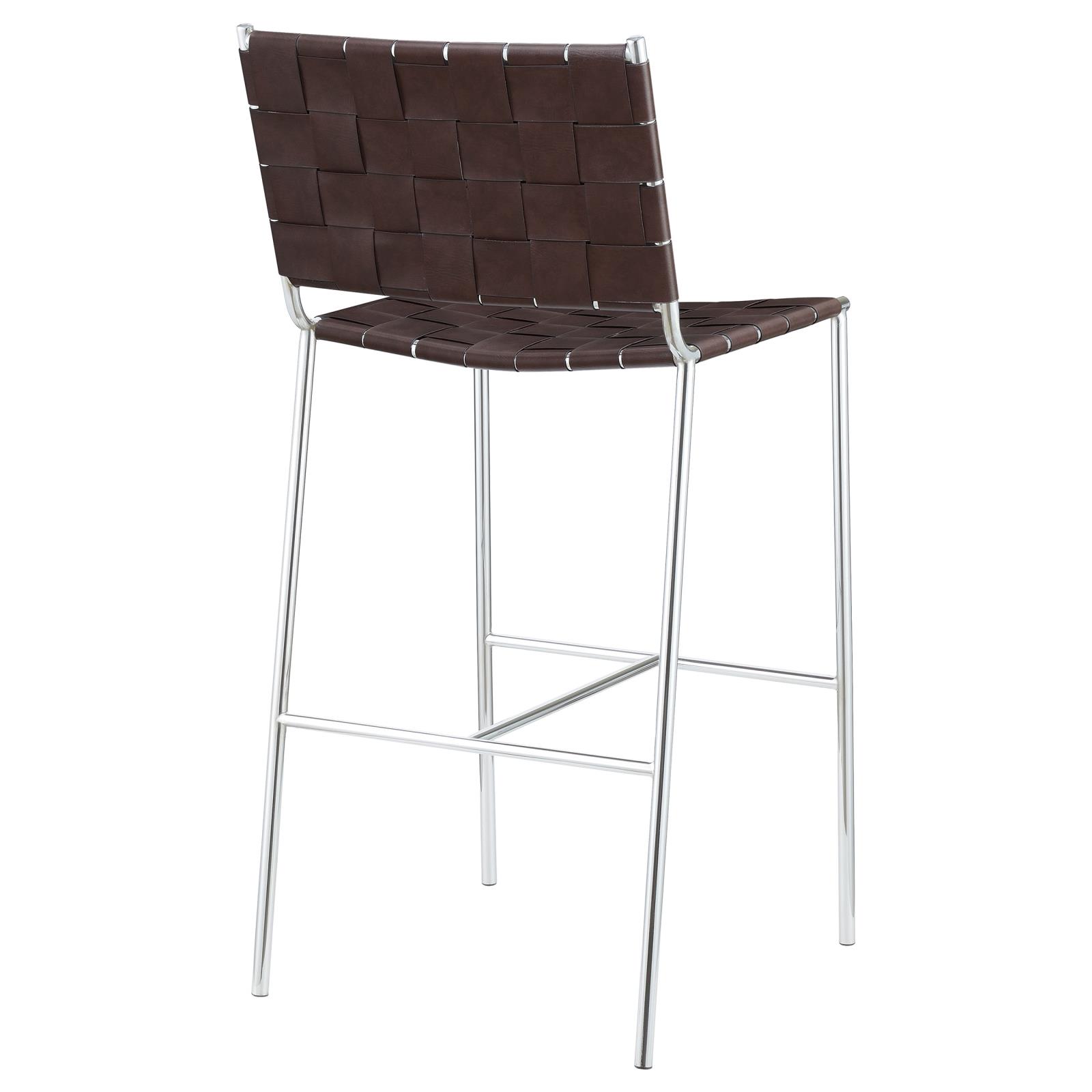 Adelaide Leatherette Bar Height Stool with Open Back