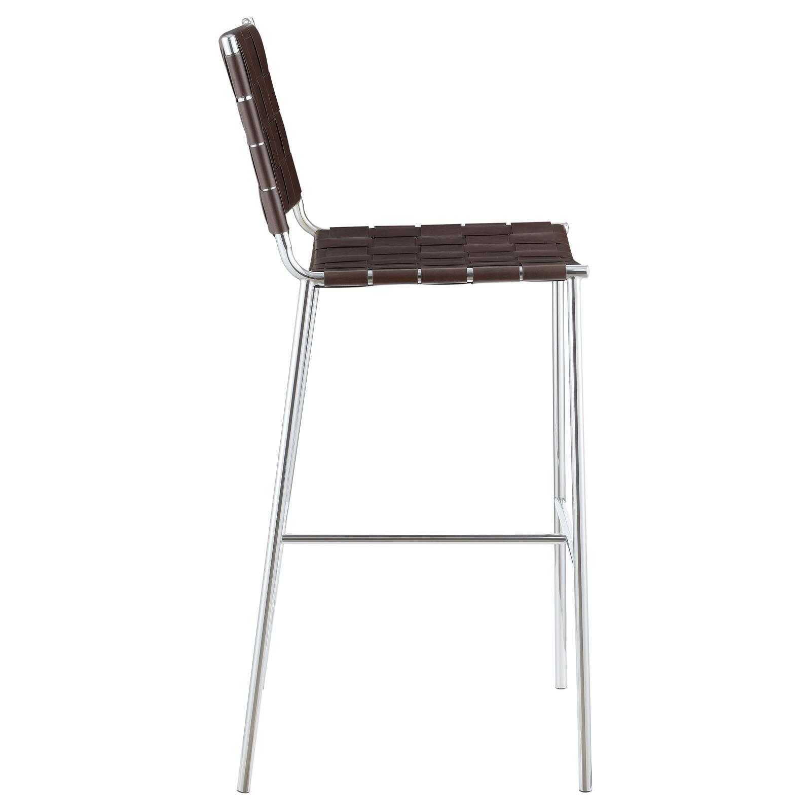 Adelaide Leatherette Bar Height Stool with Open Back