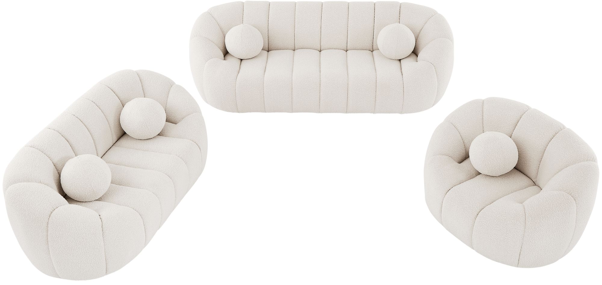 Elijah Boucle Fabric Sofa