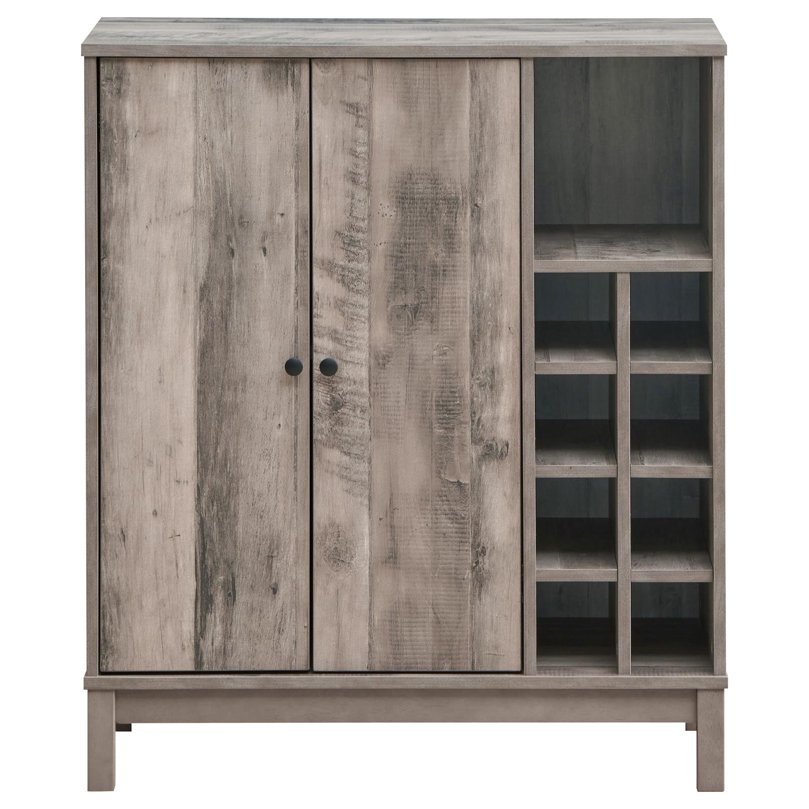 Cheyenne 2-door Wood Veneer Wine Cabinet with Stemware Rack