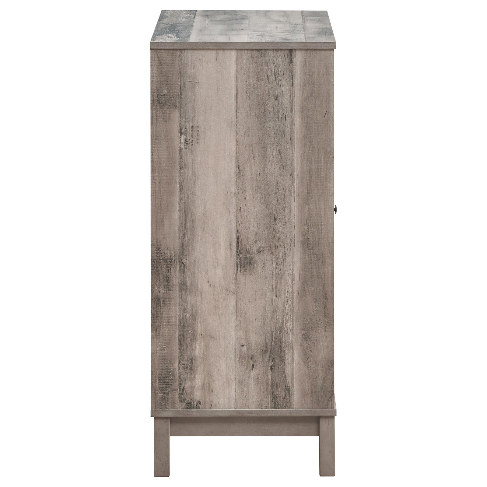 Cheyenne 2-door Wood Veneer Wine Cabinet with Stemware Rack