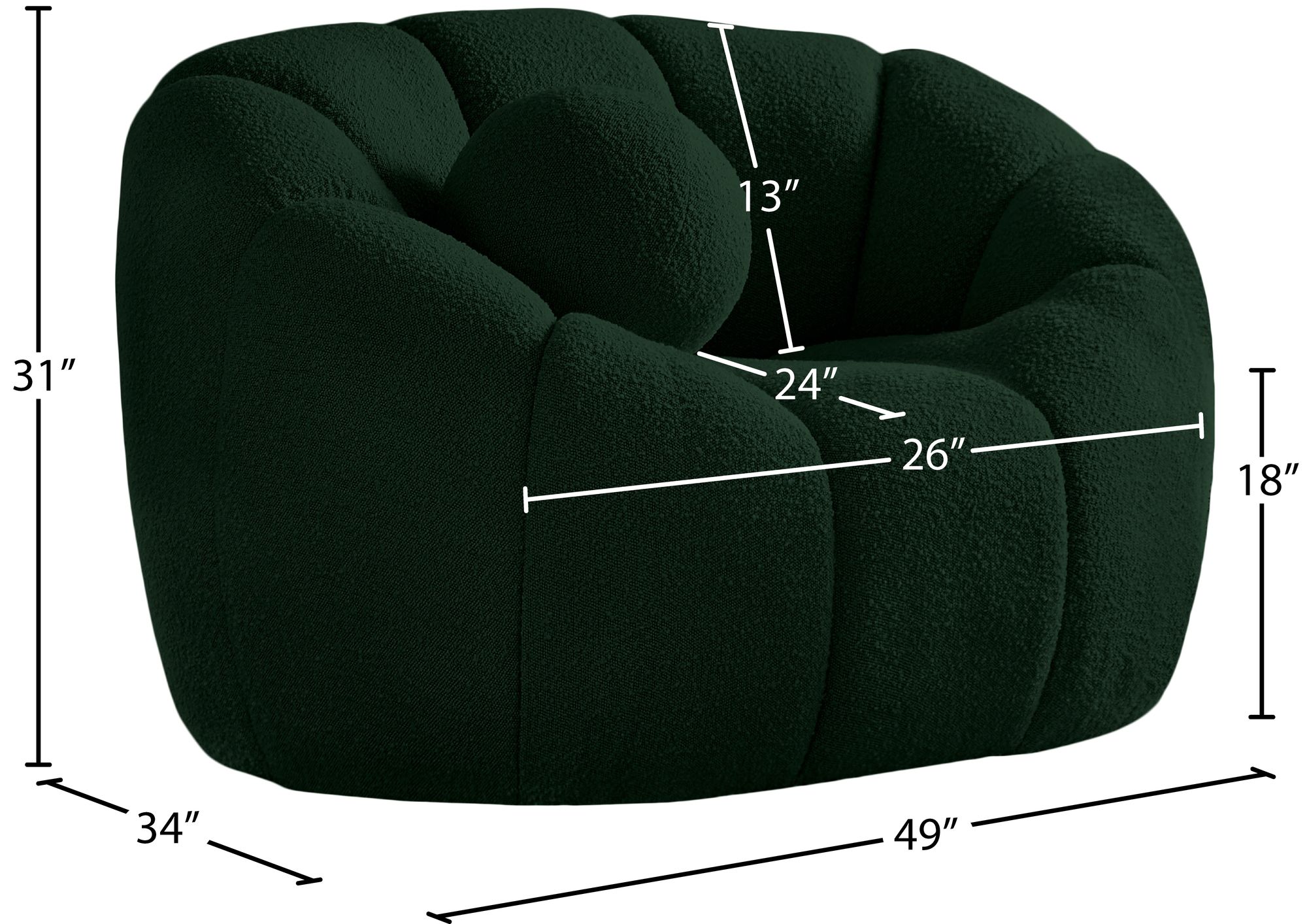 Elijah Boucle Fabric Chair