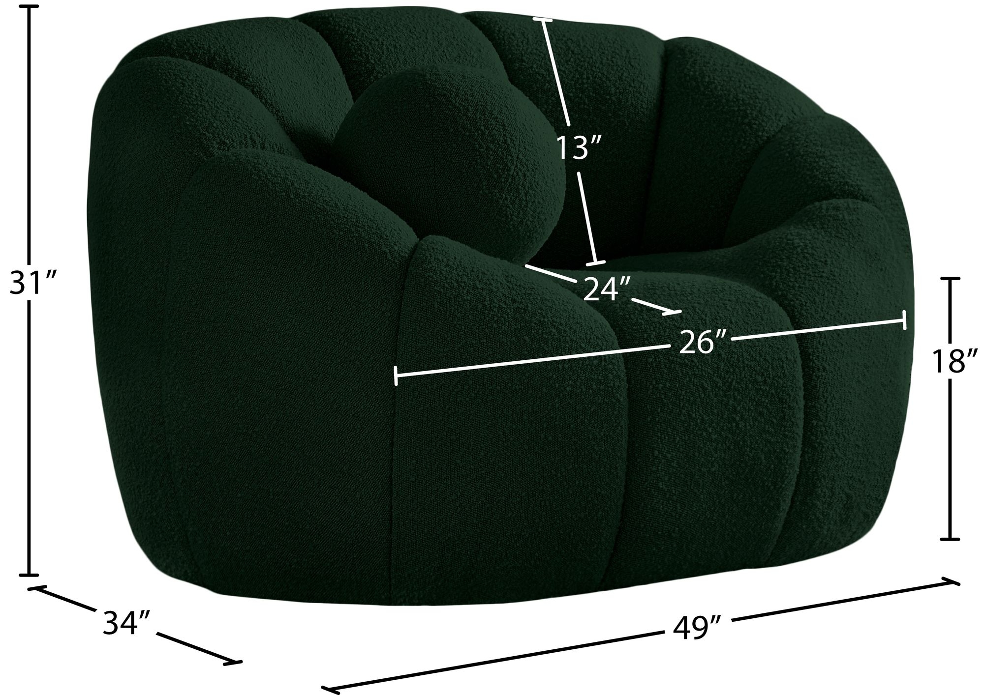 Elijah Boucle Fabric Chair