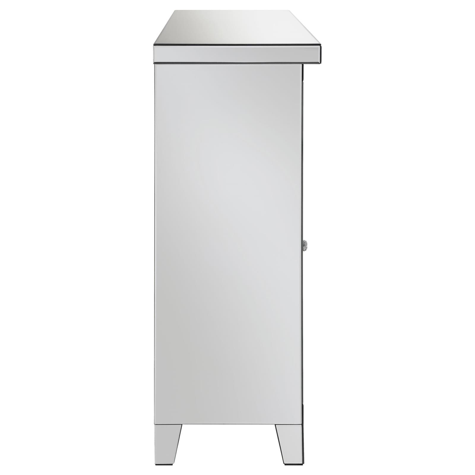 Melinda Mirrored 2-Door Wine Cabinet with Lighting