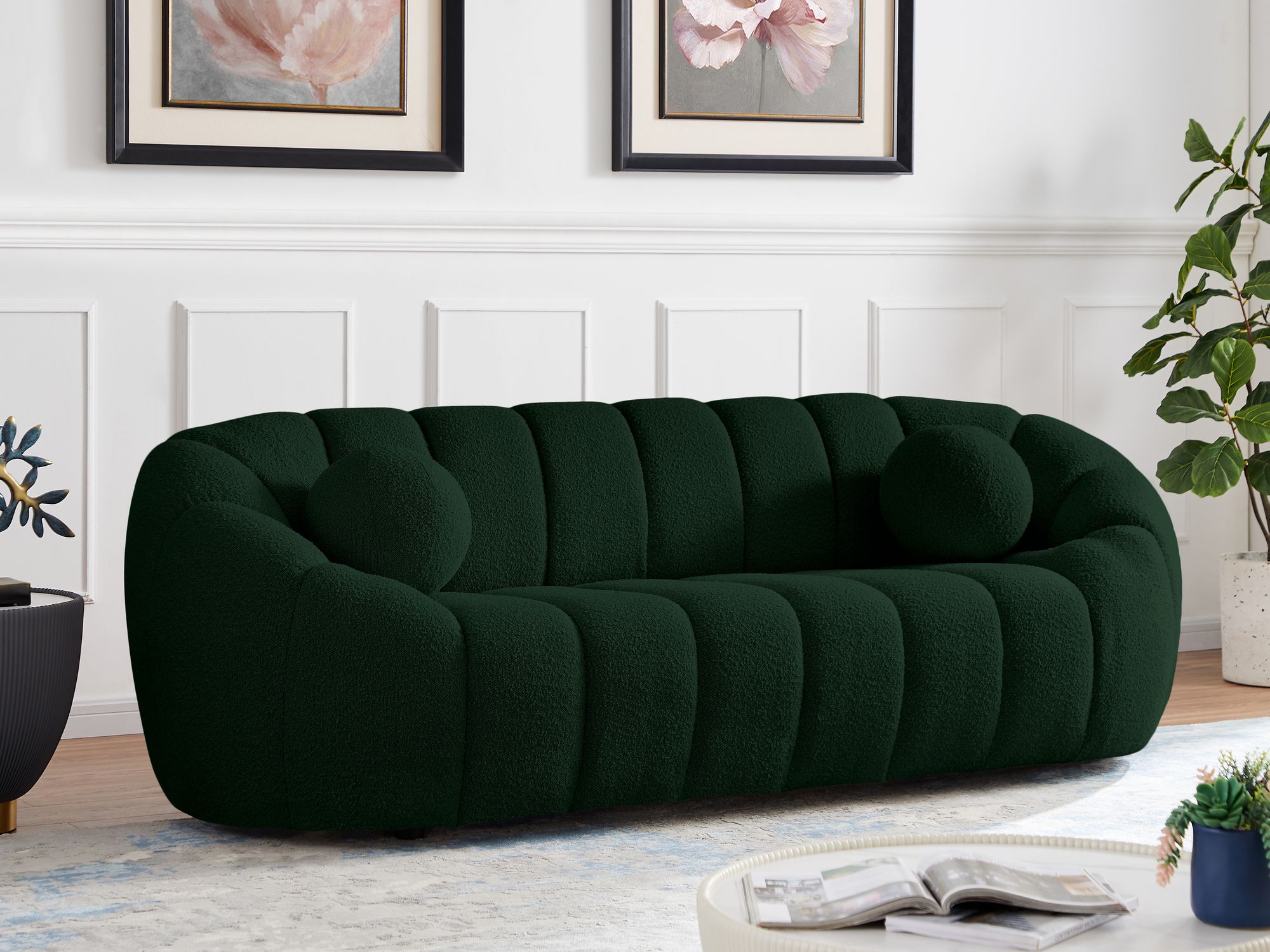 Elijah Boucle Fabric Sofa