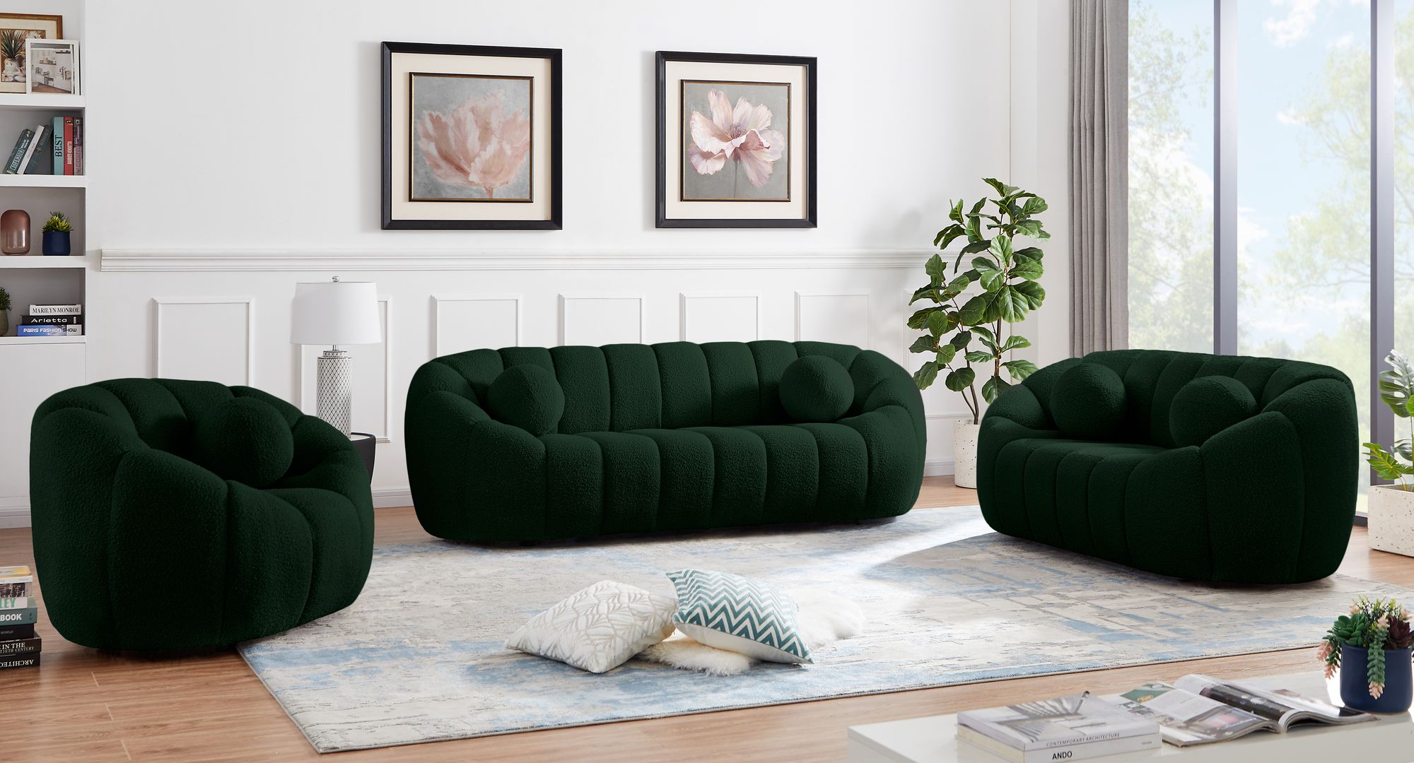 Elijah Boucle Fabric Sofa