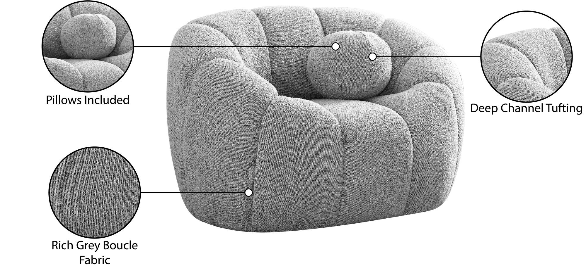 Elijah Boucle Fabric Chair