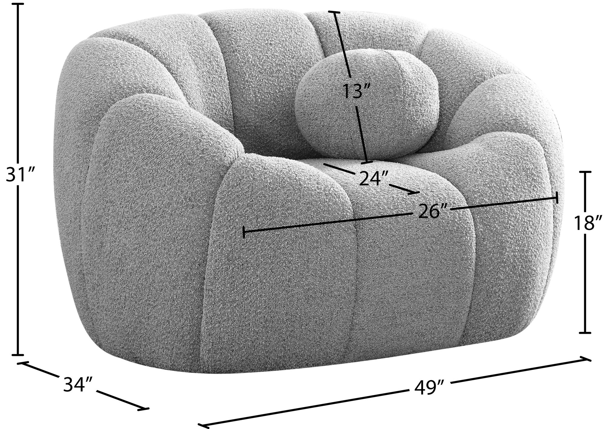 Elijah Boucle Fabric Chair