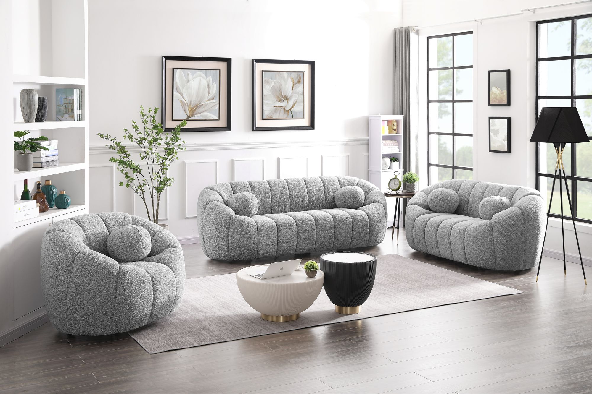 Elijah Boucle Fabric Sofa