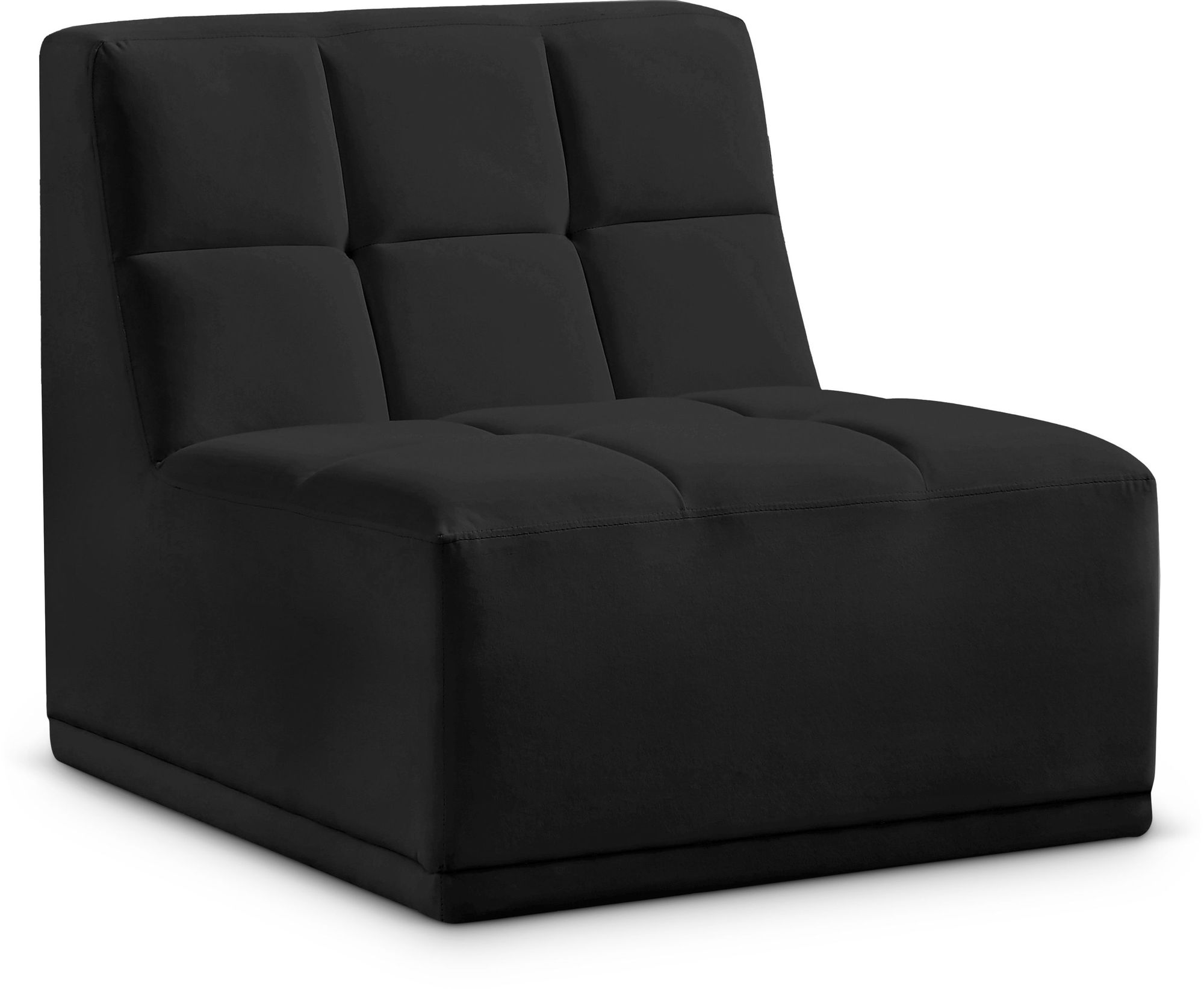Relax Velvet Modular Armless Chair