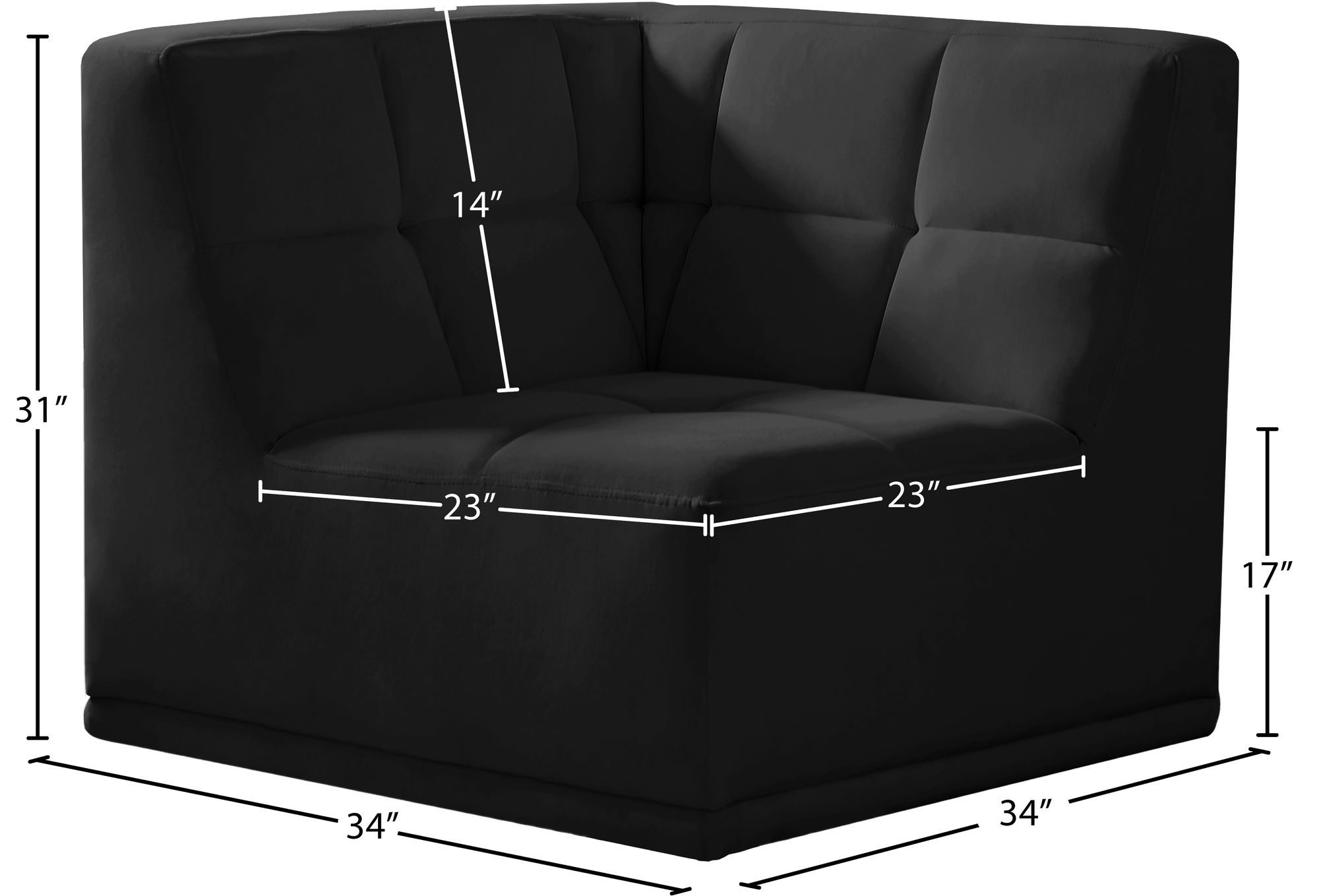 Relax Velvet Modular Corner Chair