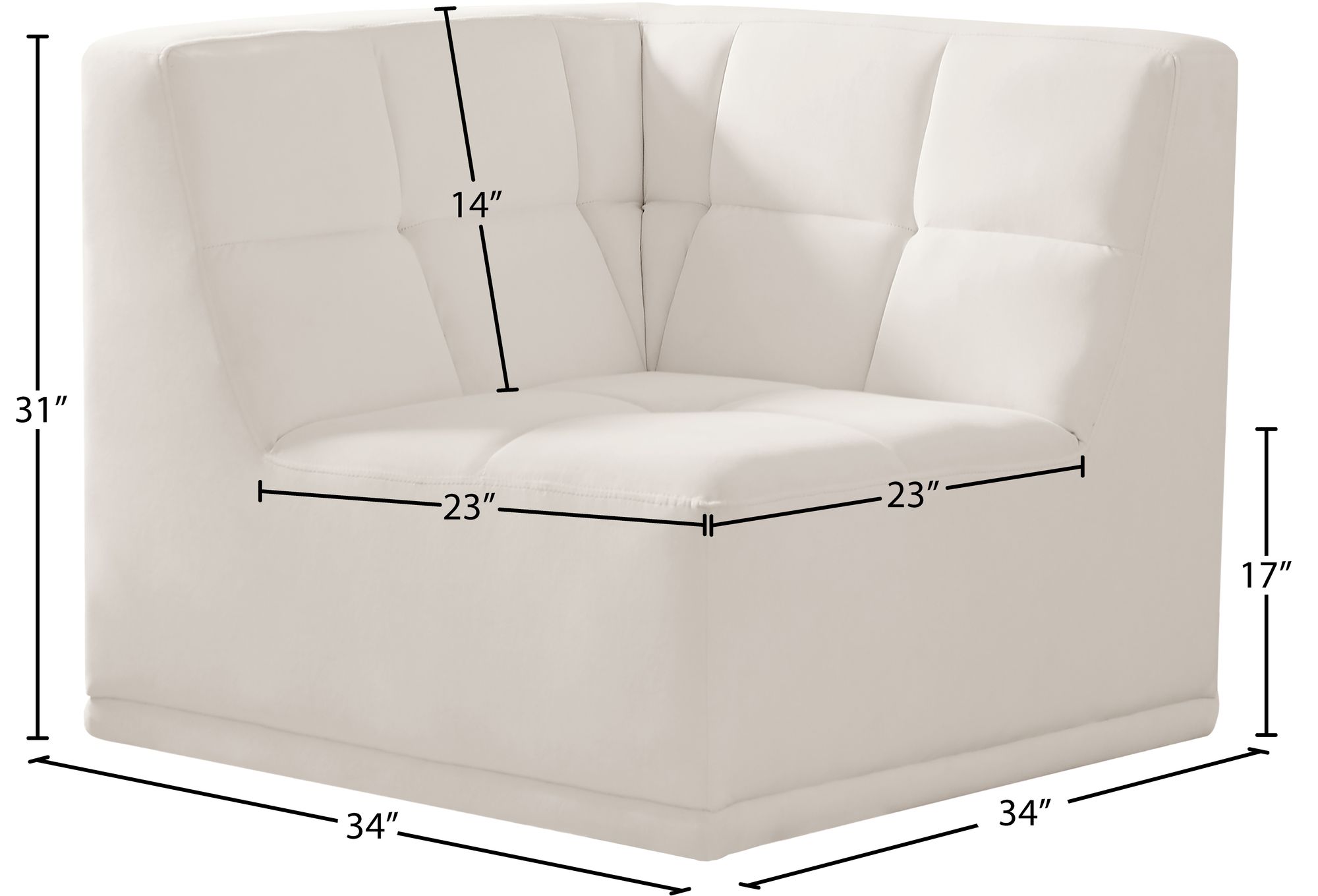 Relax Velvet Modular Corner Chair