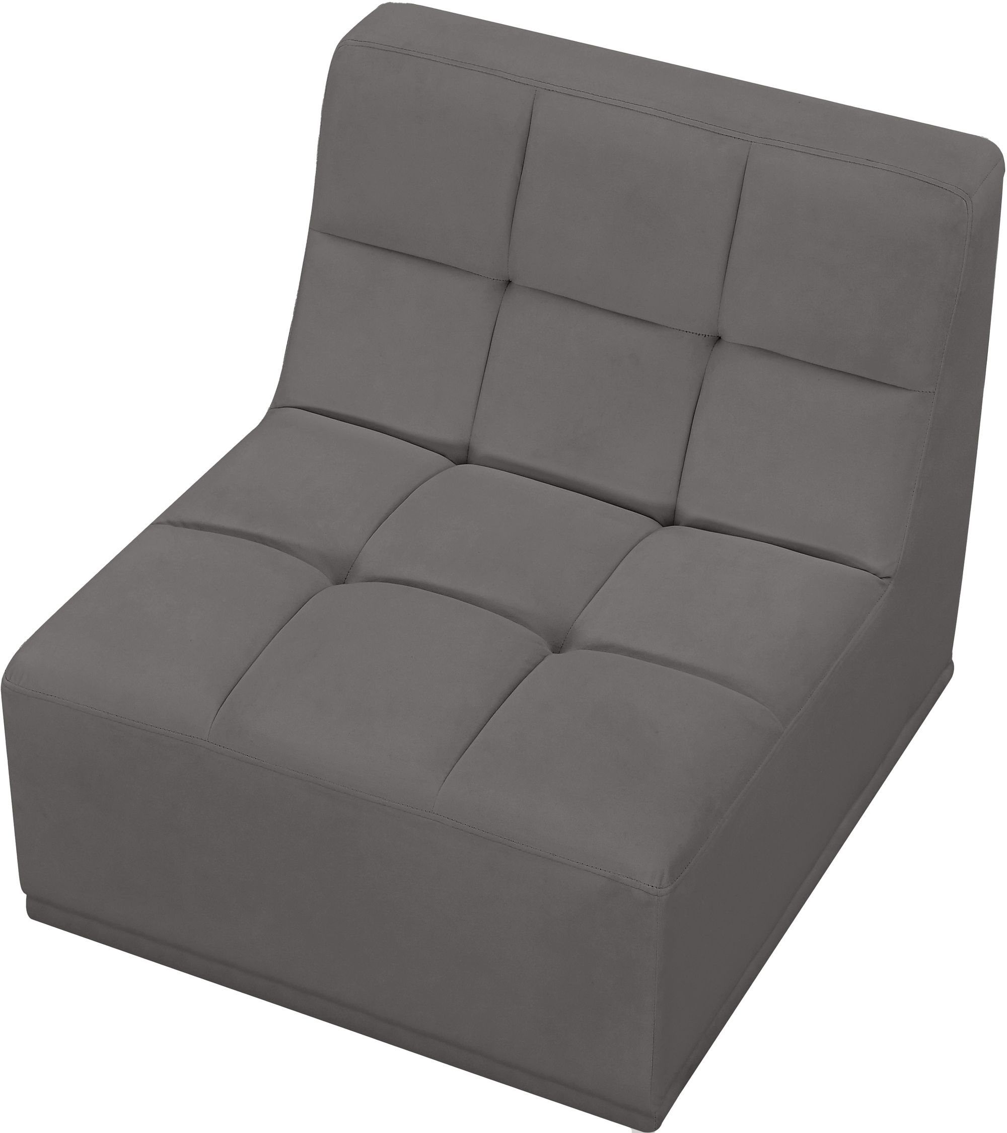 Relax Velvet Modular Armless Chair
