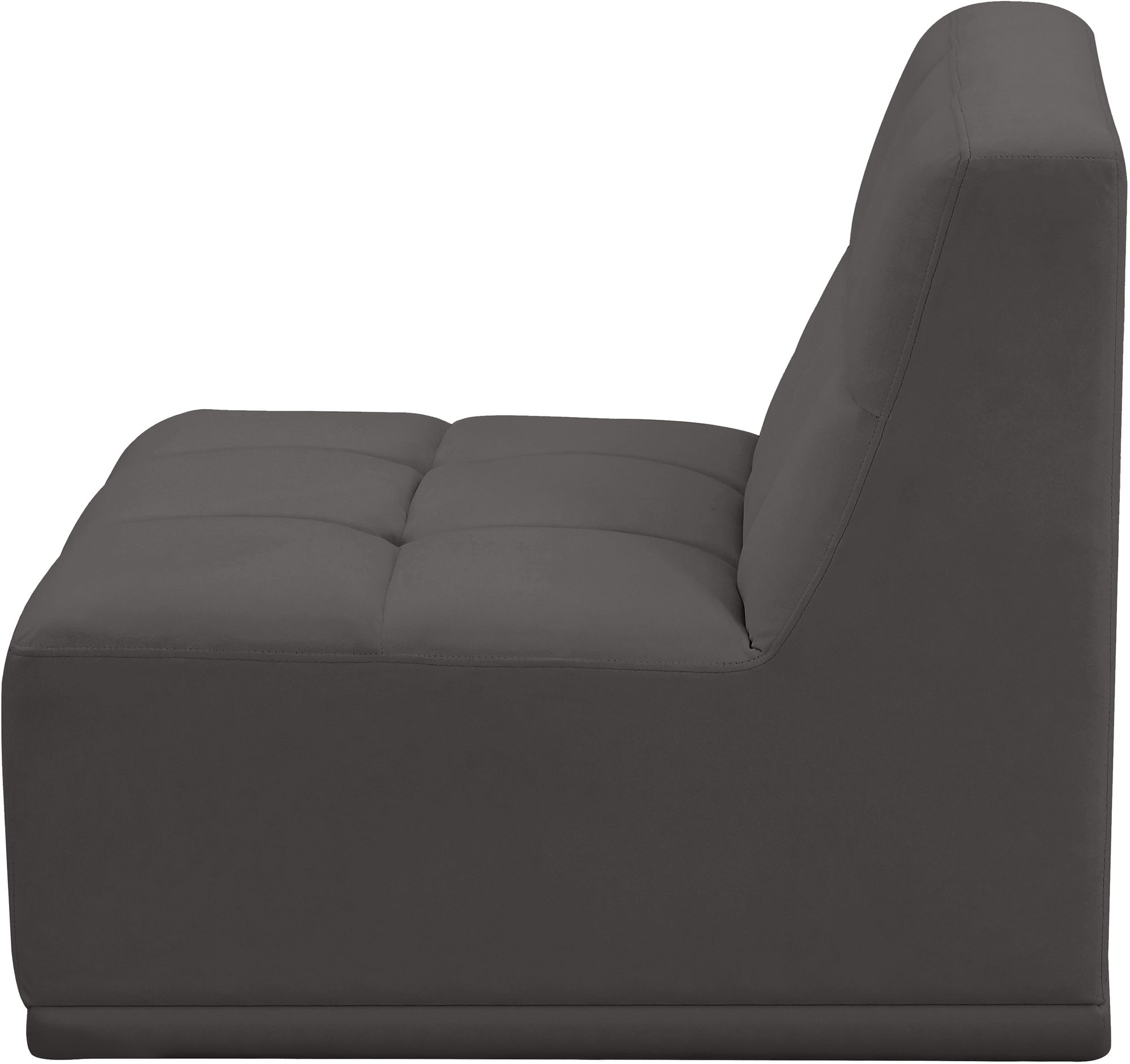 Relax Velvet Modular Armless Chair
