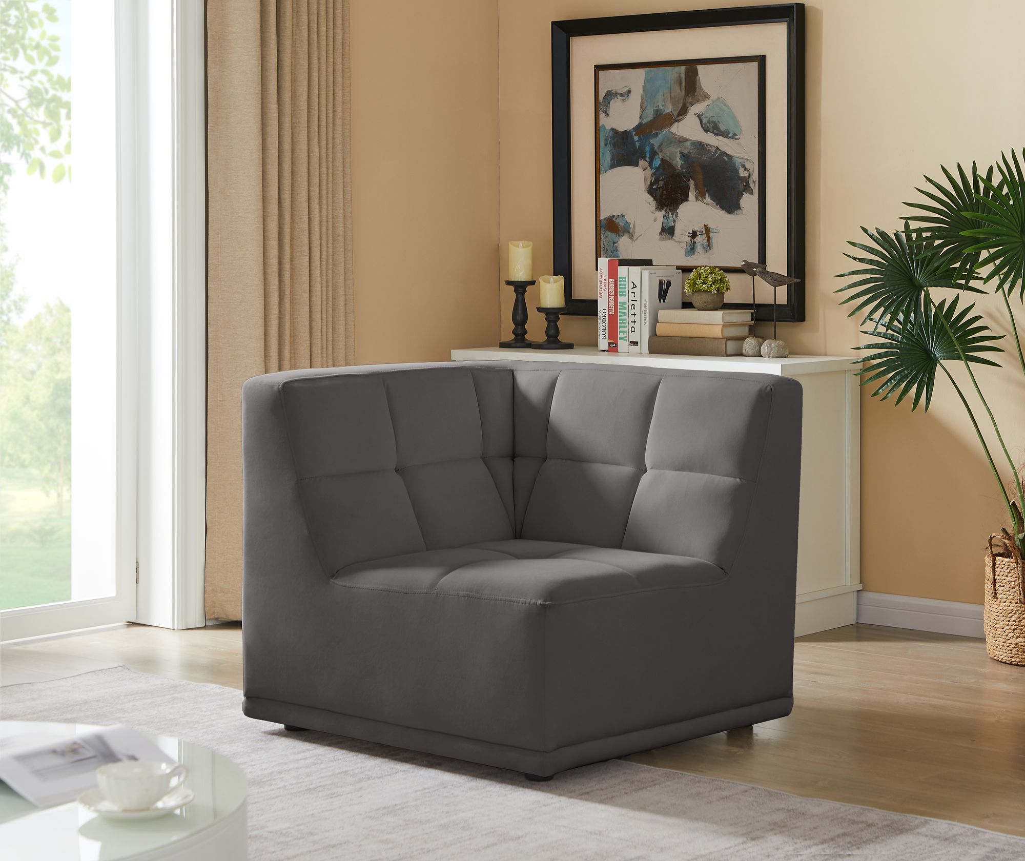 Relax Velvet Modular Corner Chair