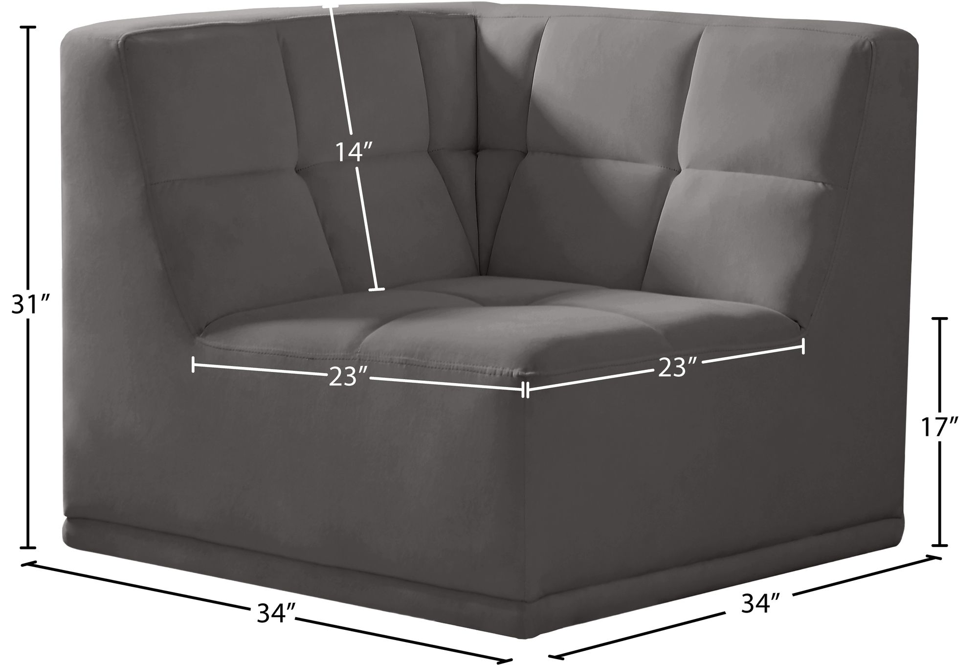 Relax Velvet Modular Corner Chair