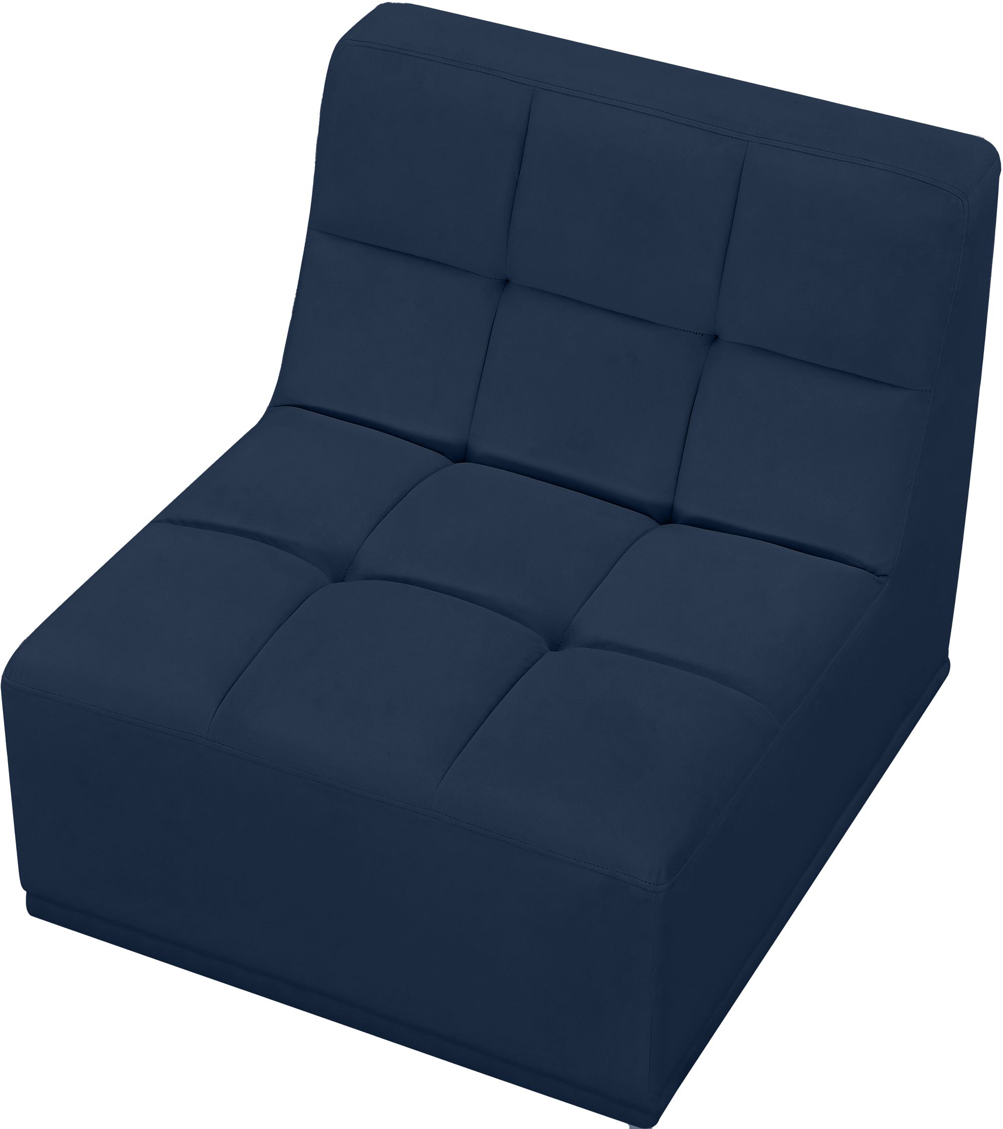 Relax Velvet Modular Armless Chair