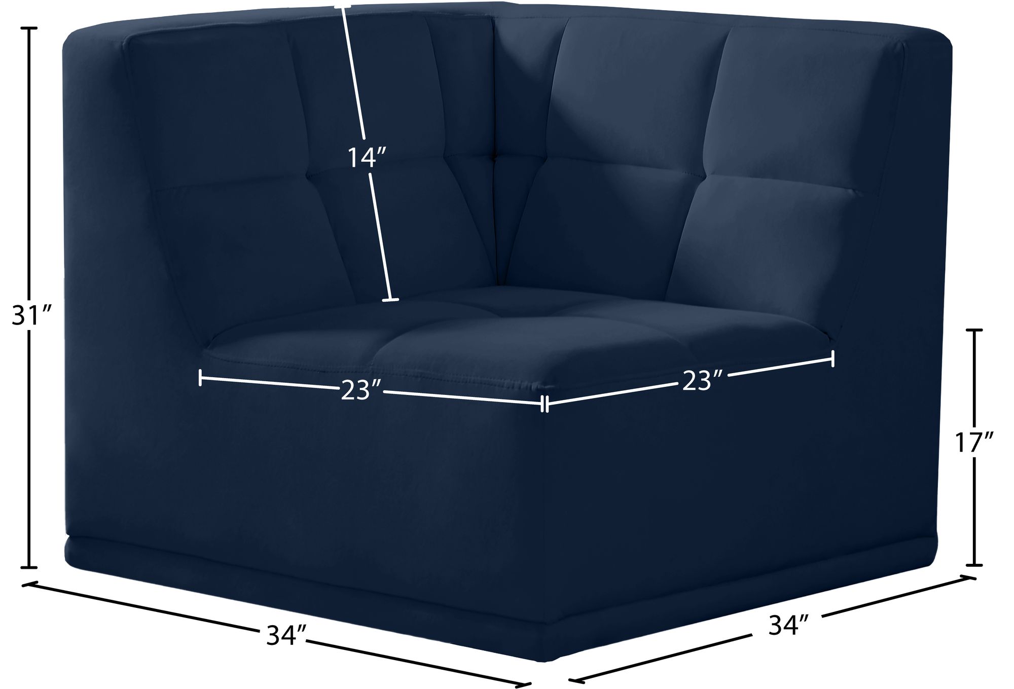 Relax Velvet Modular Corner Chair