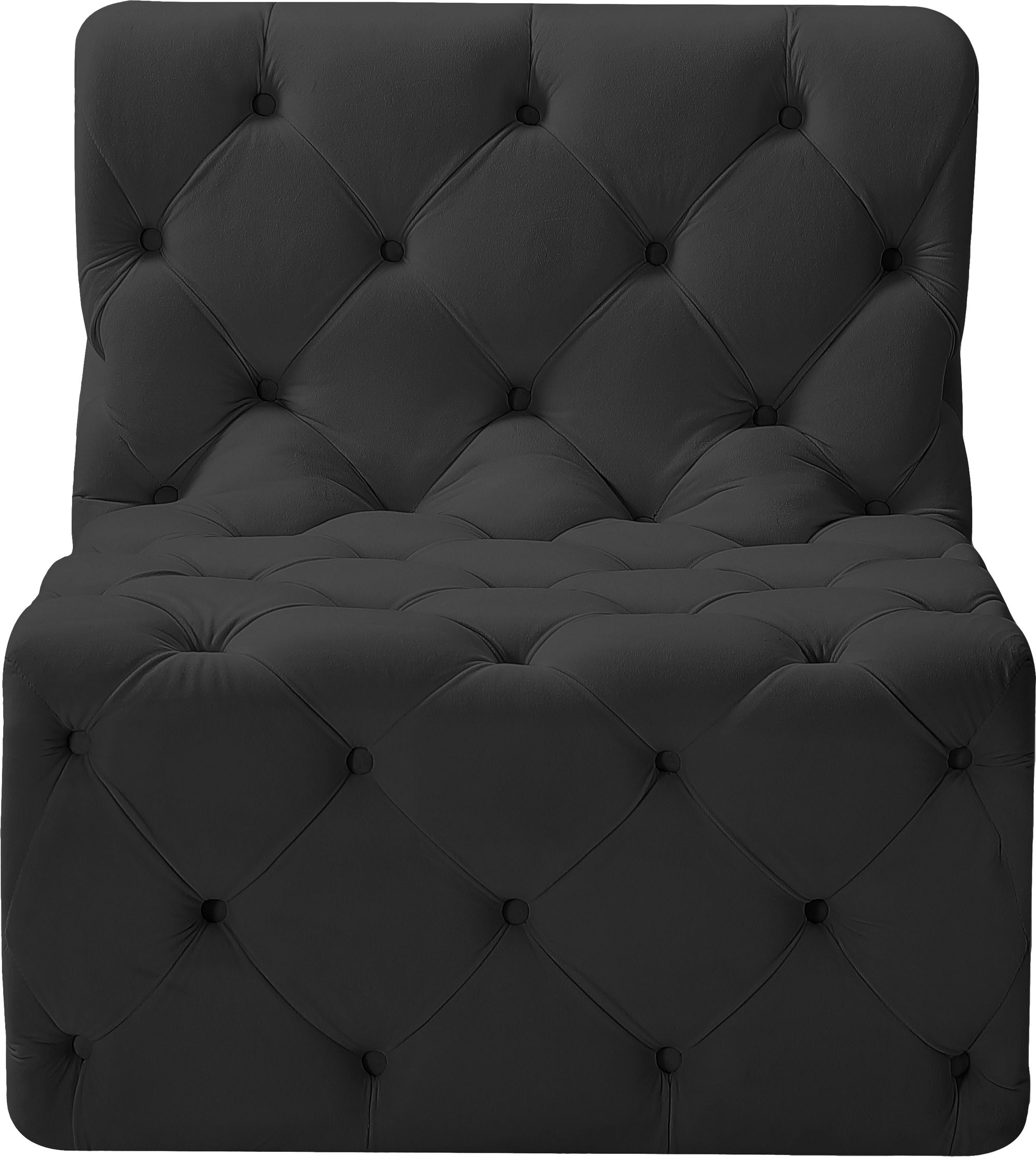 Tuft Velvet Modular Armless Chair