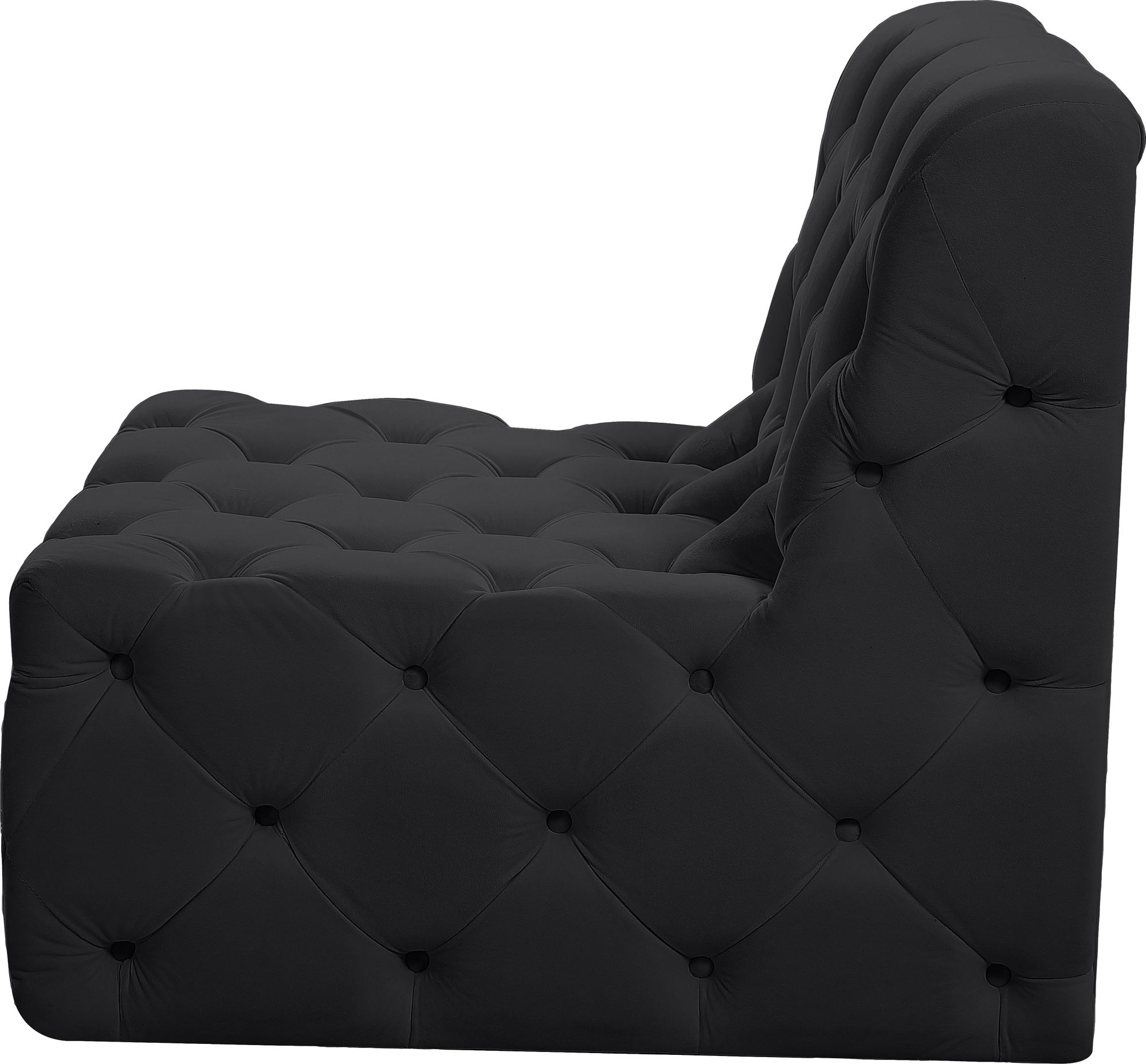 Tuft Velvet Modular Armless Chair