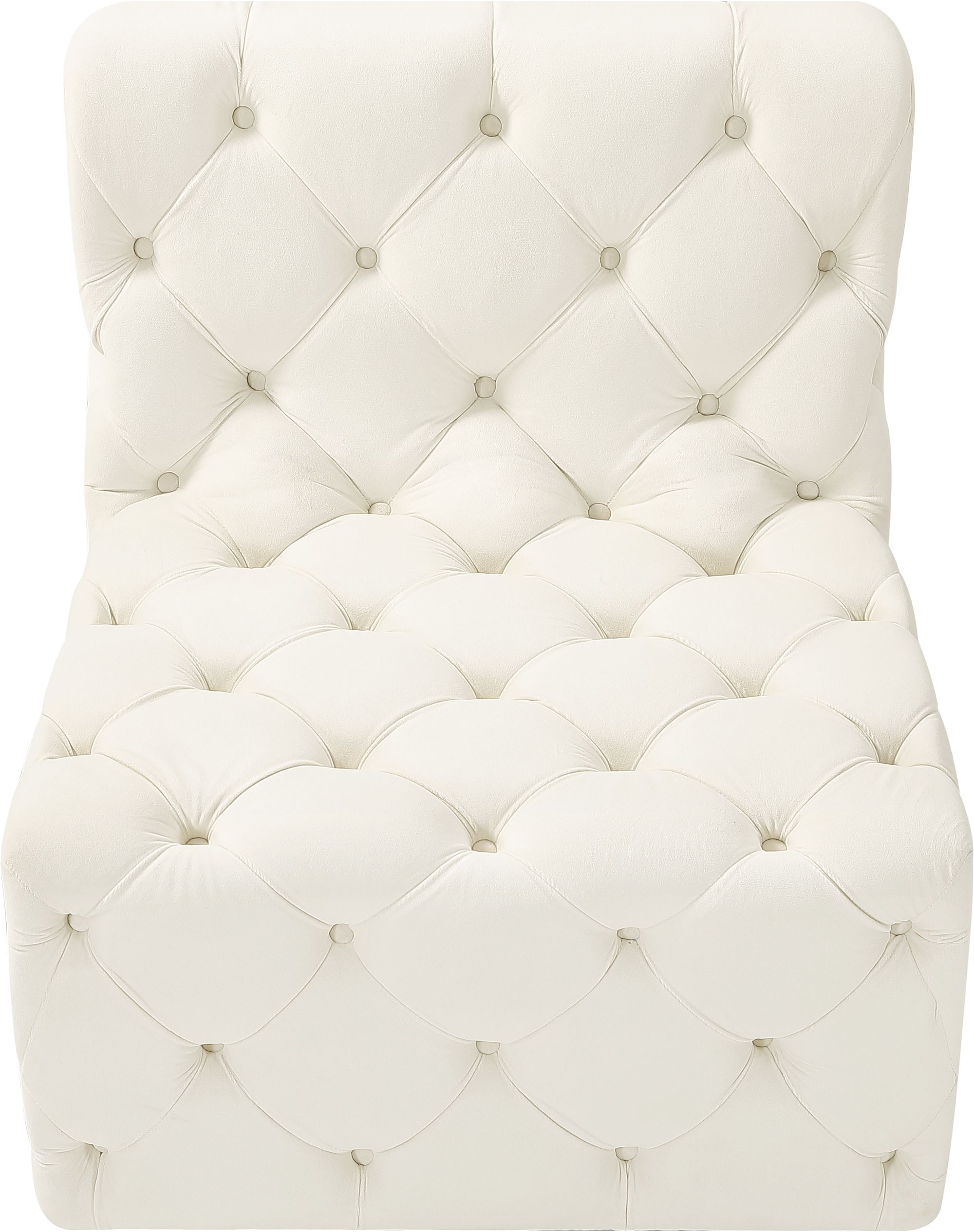 Tuft Velvet Modular Armless Chair