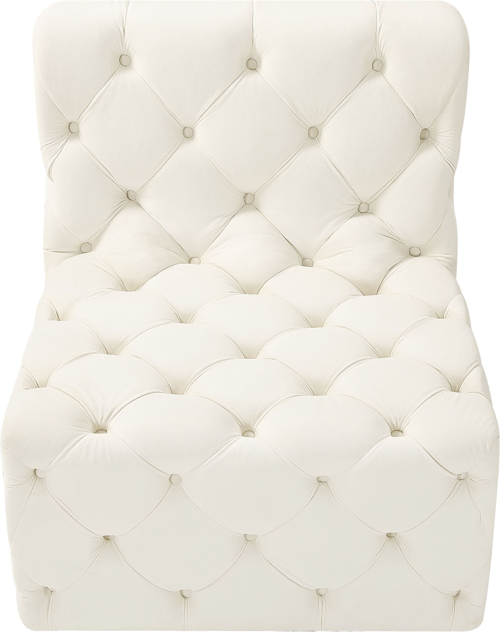 Tuft Velvet Modular Armless Chair