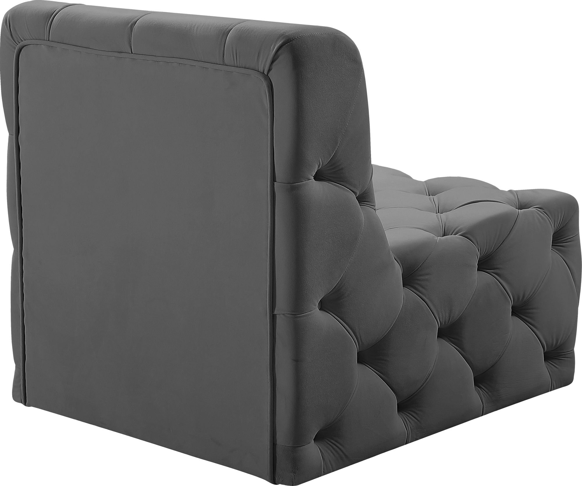 Tuft Velvet Modular Armless Chair