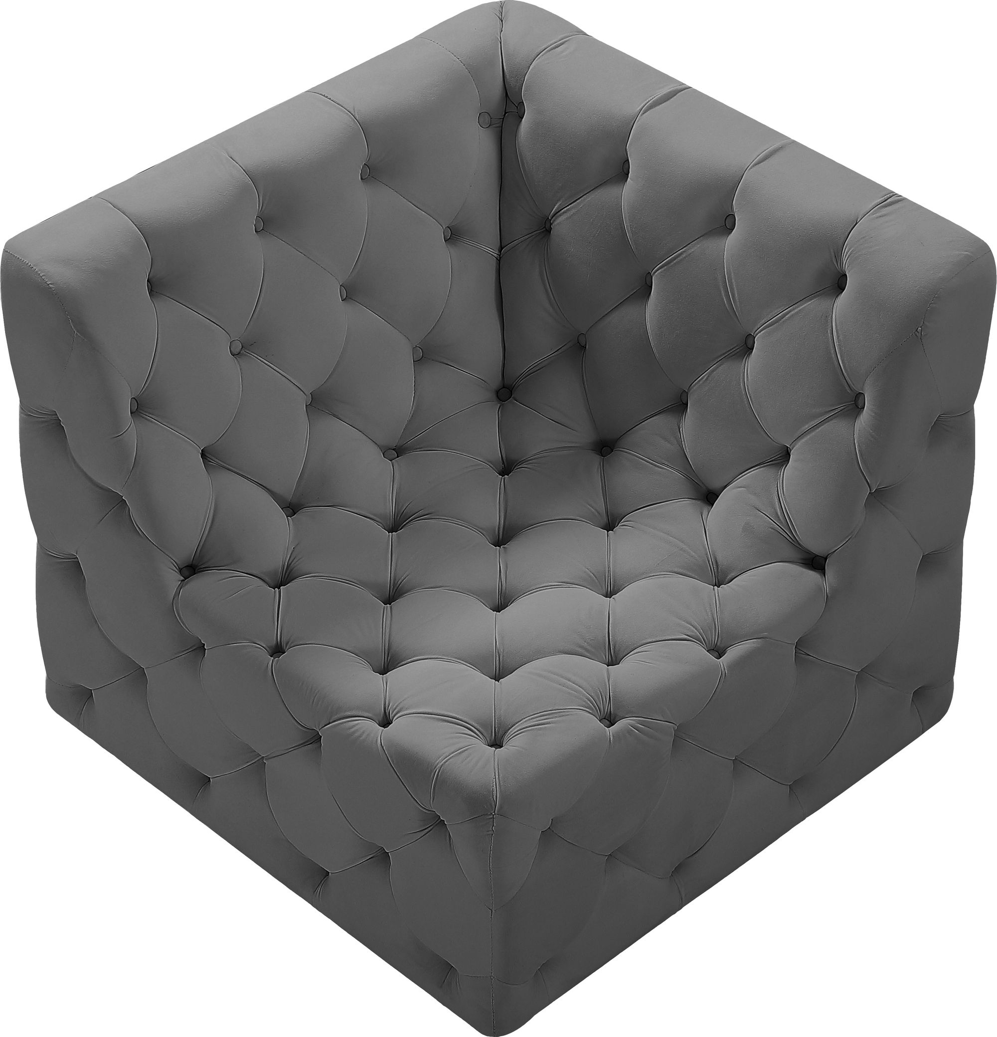 Tuft Velvet Modular Corner Chair