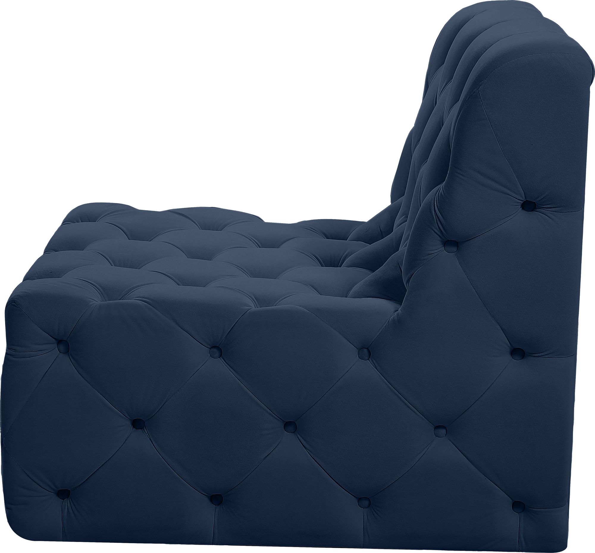 Tuft Velvet Modular Armless Chair