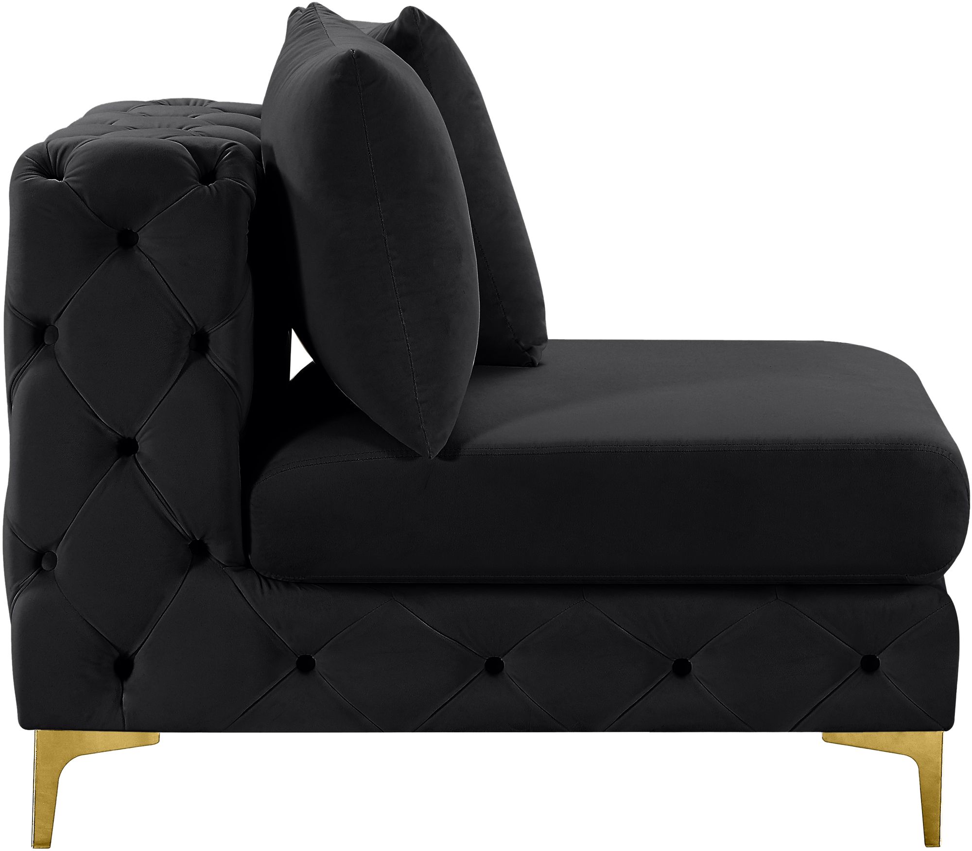 Tremblay Velvet Modular Armless Chair