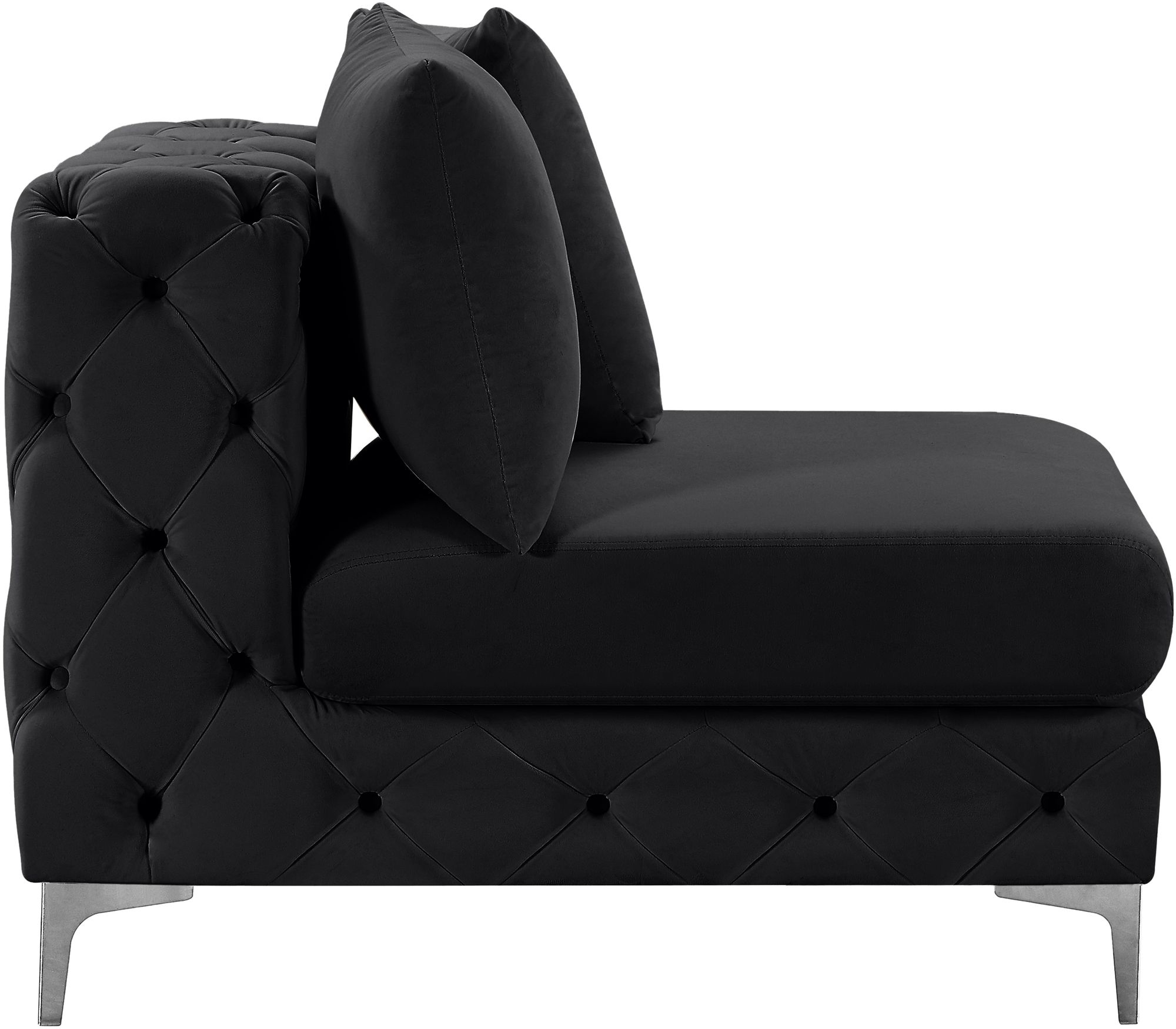 Tremblay Velvet Modular Armless Chair