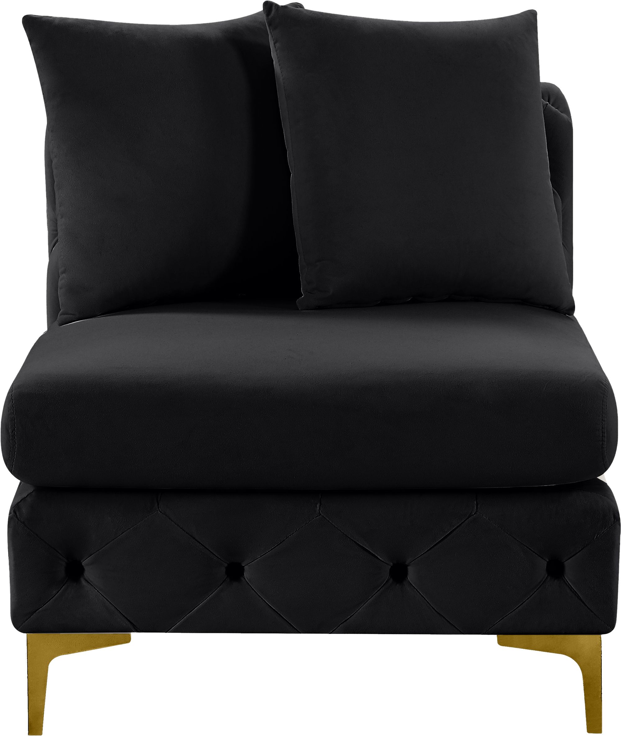 Tremblay Velvet Modular Armless Chair