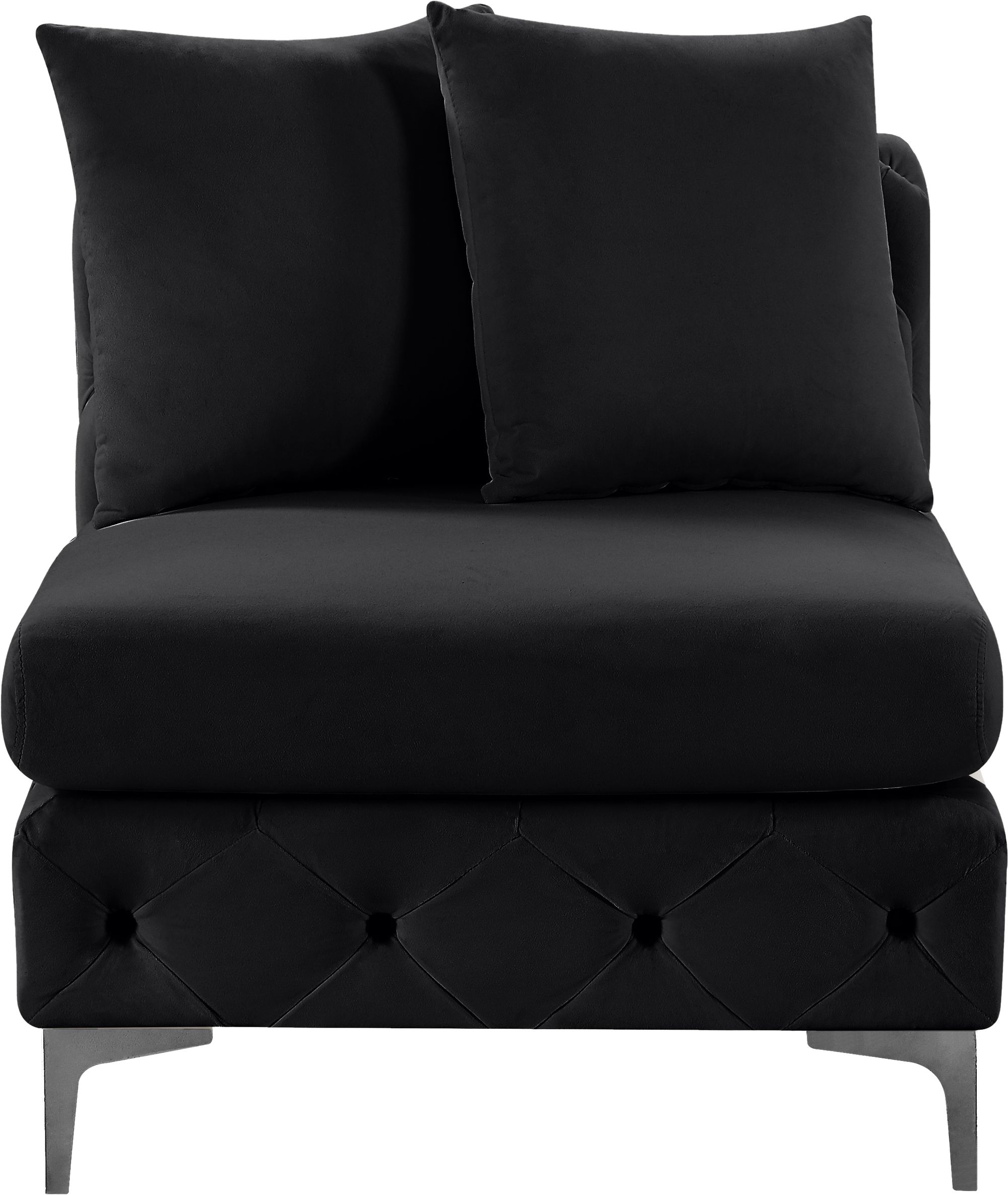 Tremblay Velvet Modular Armless Chair