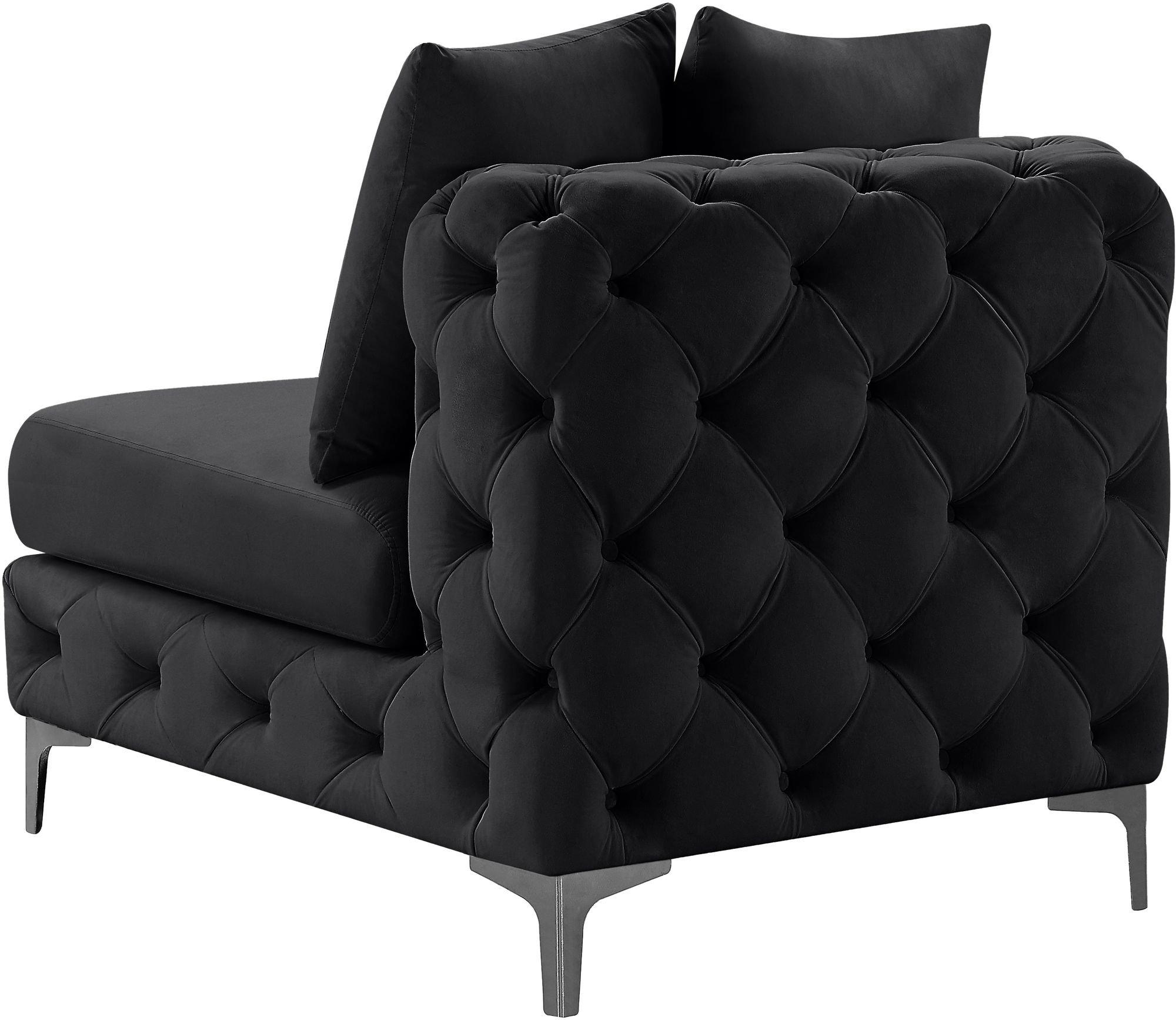 Tremblay Velvet Modular Armless Chair