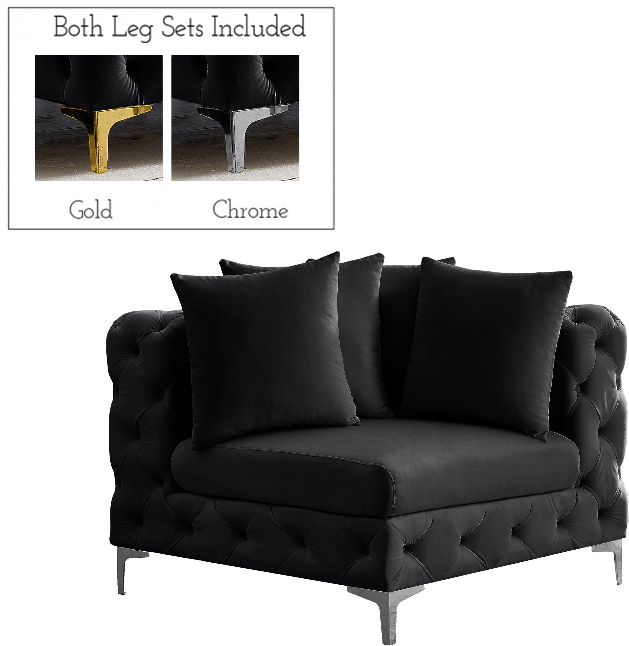 Tremblay Velvet Modular Corner Chair