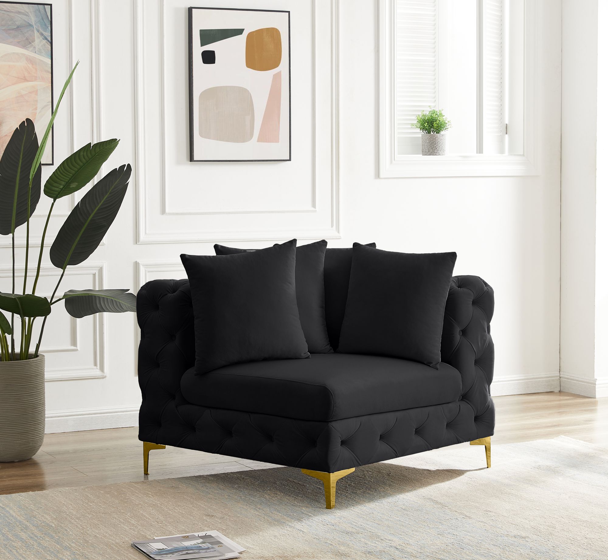 Tremblay Velvet Modular Corner Chair