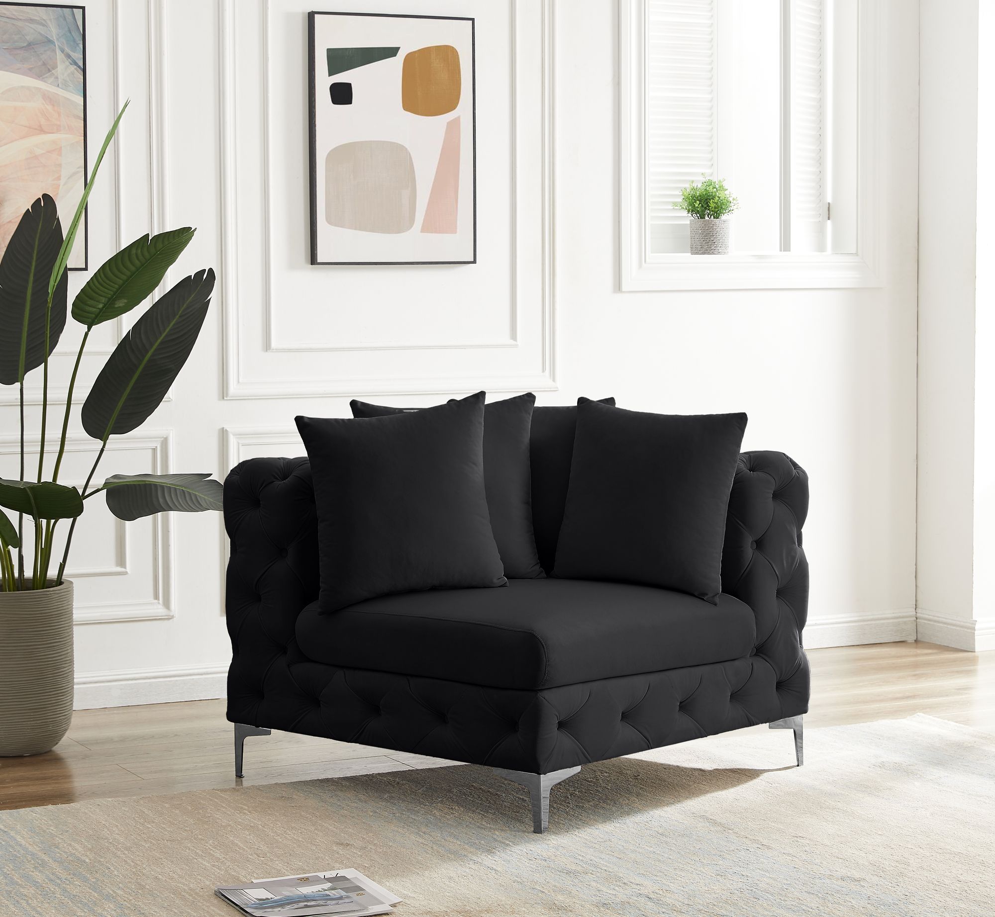 Tremblay Velvet Modular Corner Chair