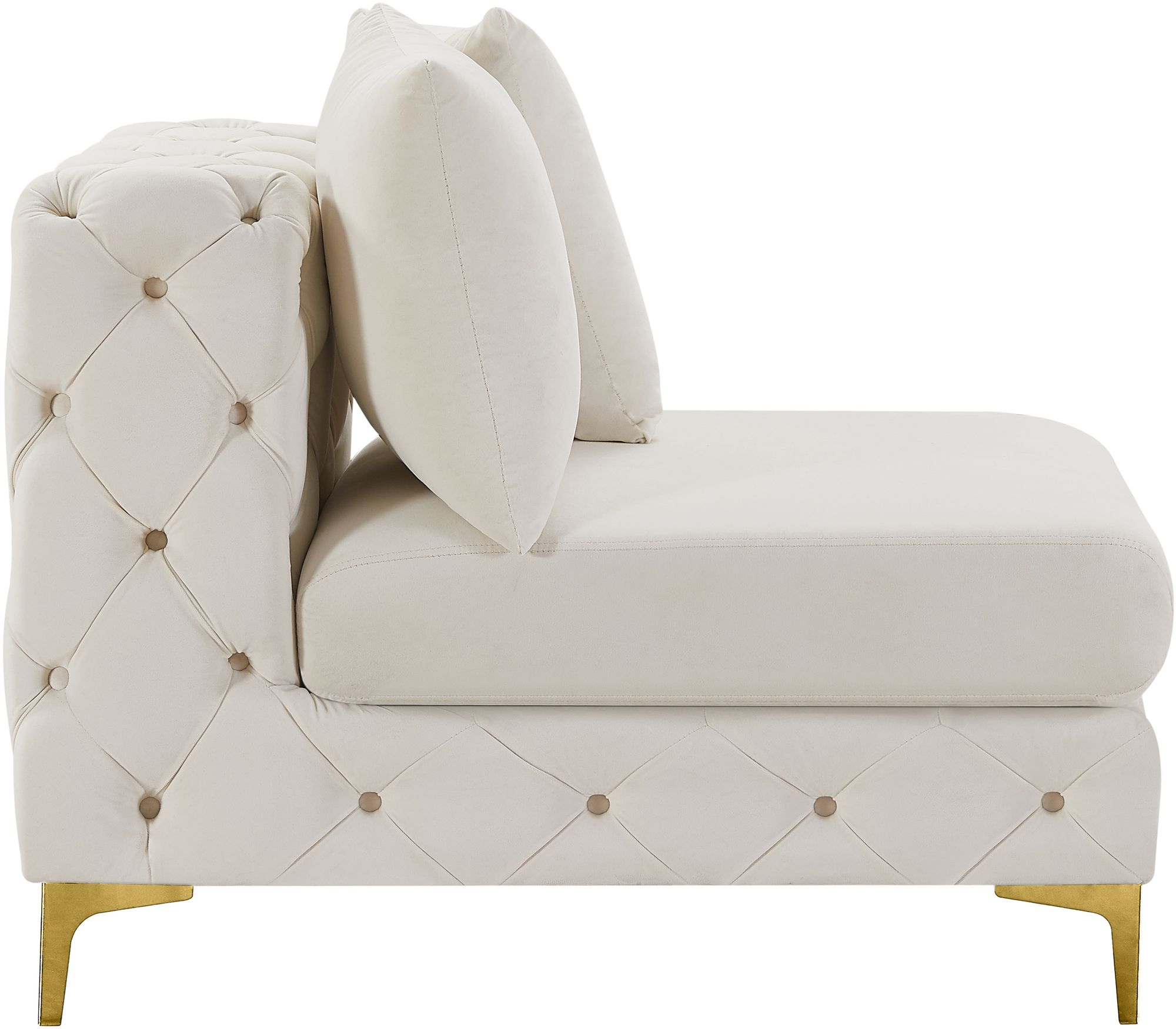 Tremblay Velvet Modular Armless Chair