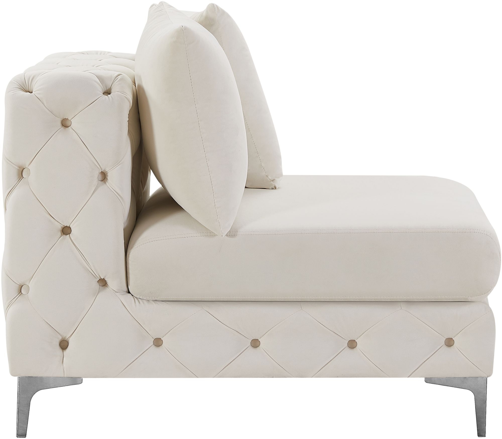 Tremblay Velvet Modular Armless Chair