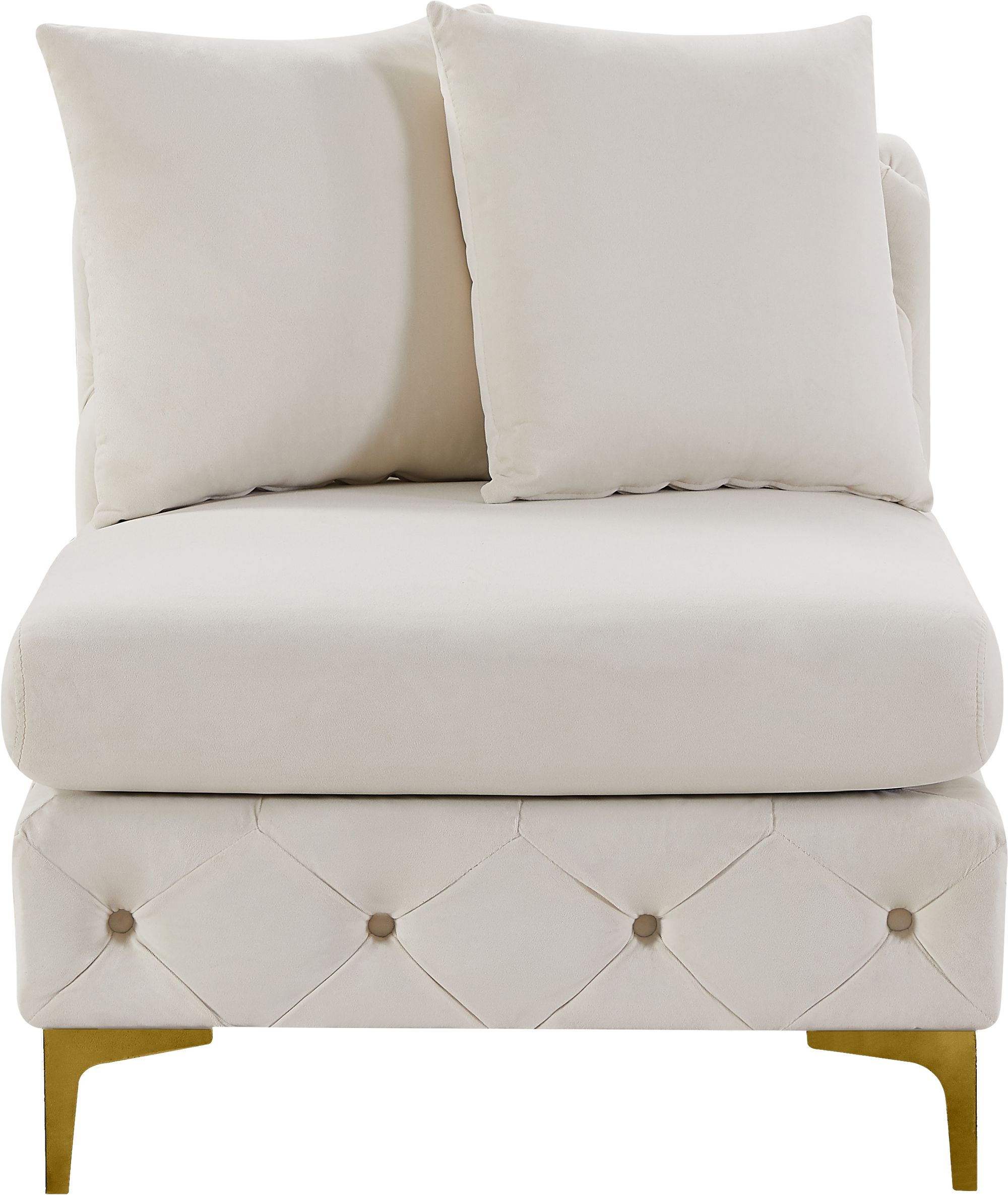 Tremblay Velvet Modular Armless Chair