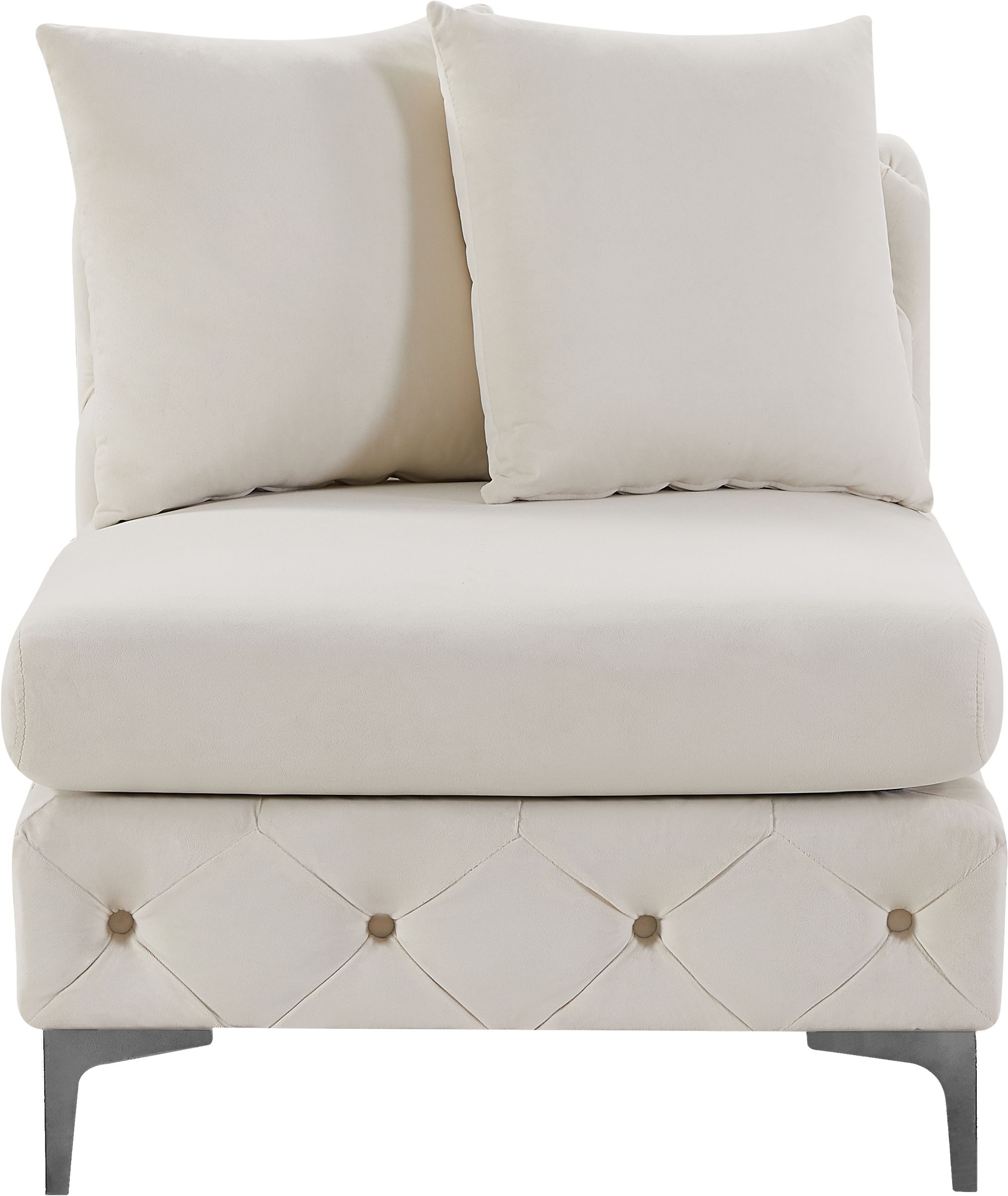 Tremblay Velvet Modular Armless Chair