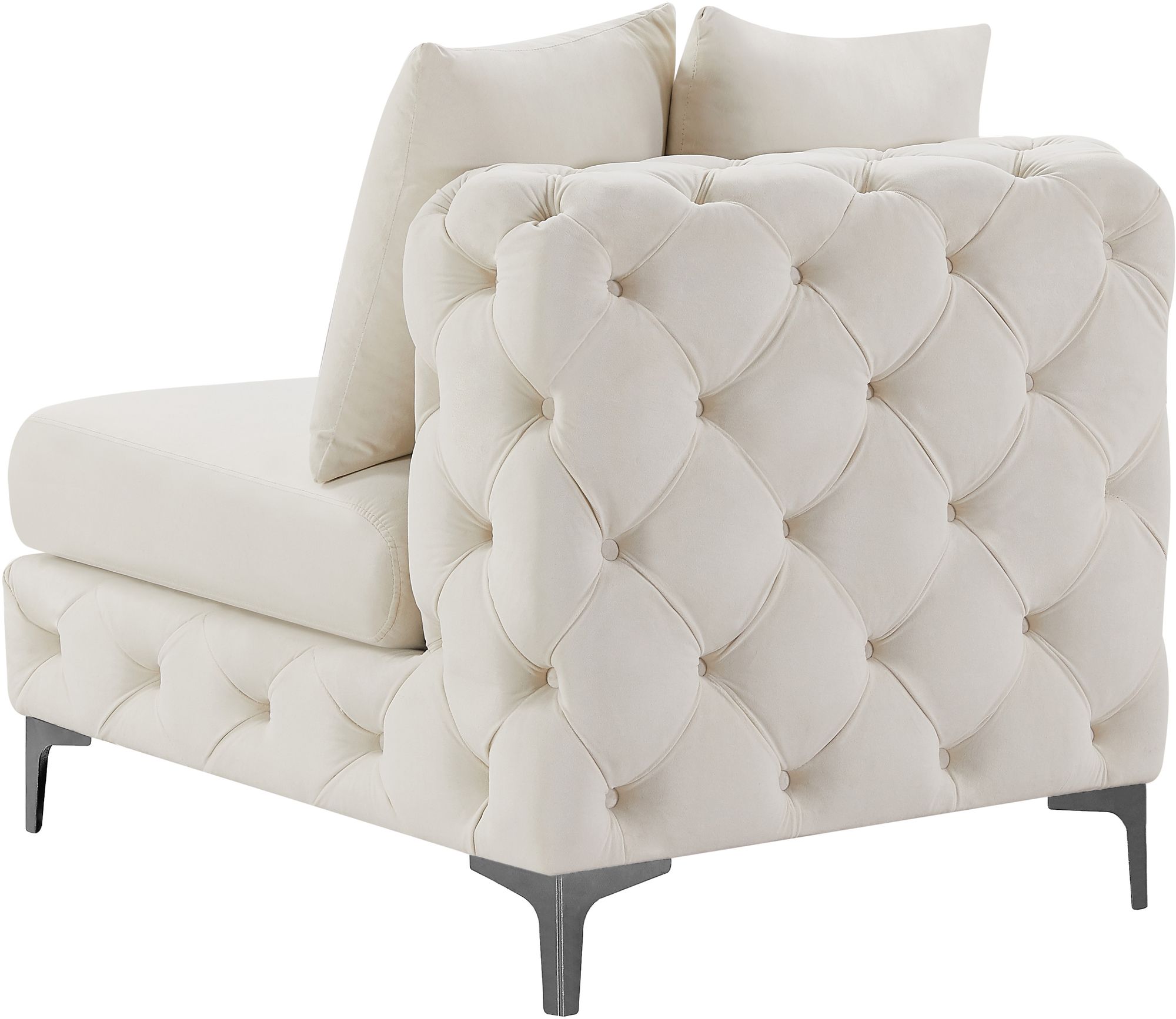 Tremblay Velvet Modular Armless Chair