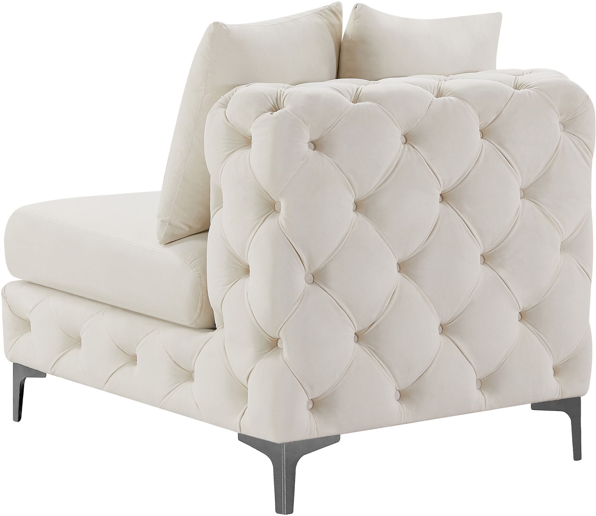 Tremblay Velvet Modular Armless Chair