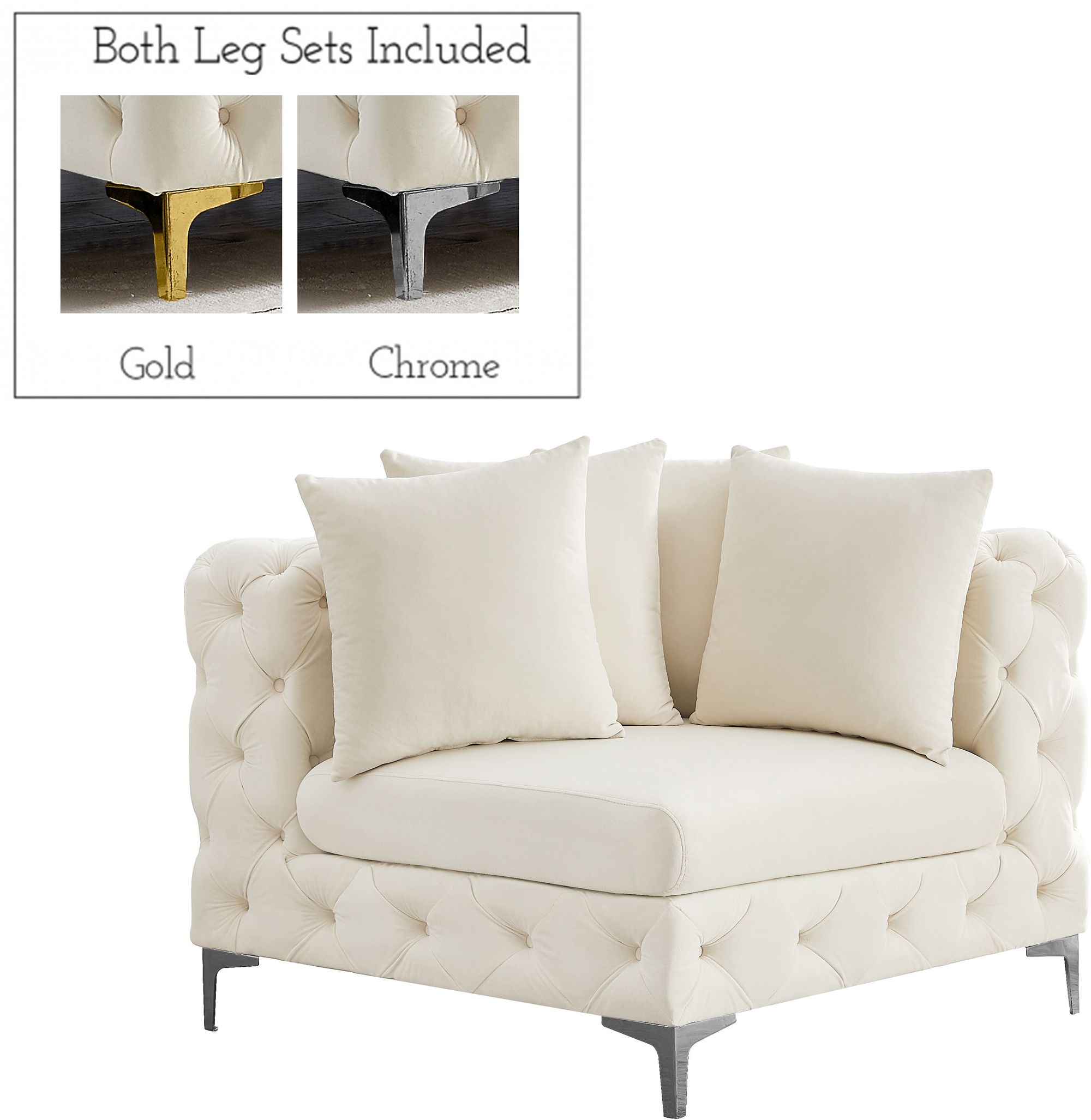Tremblay Velvet Modular Corner Chair