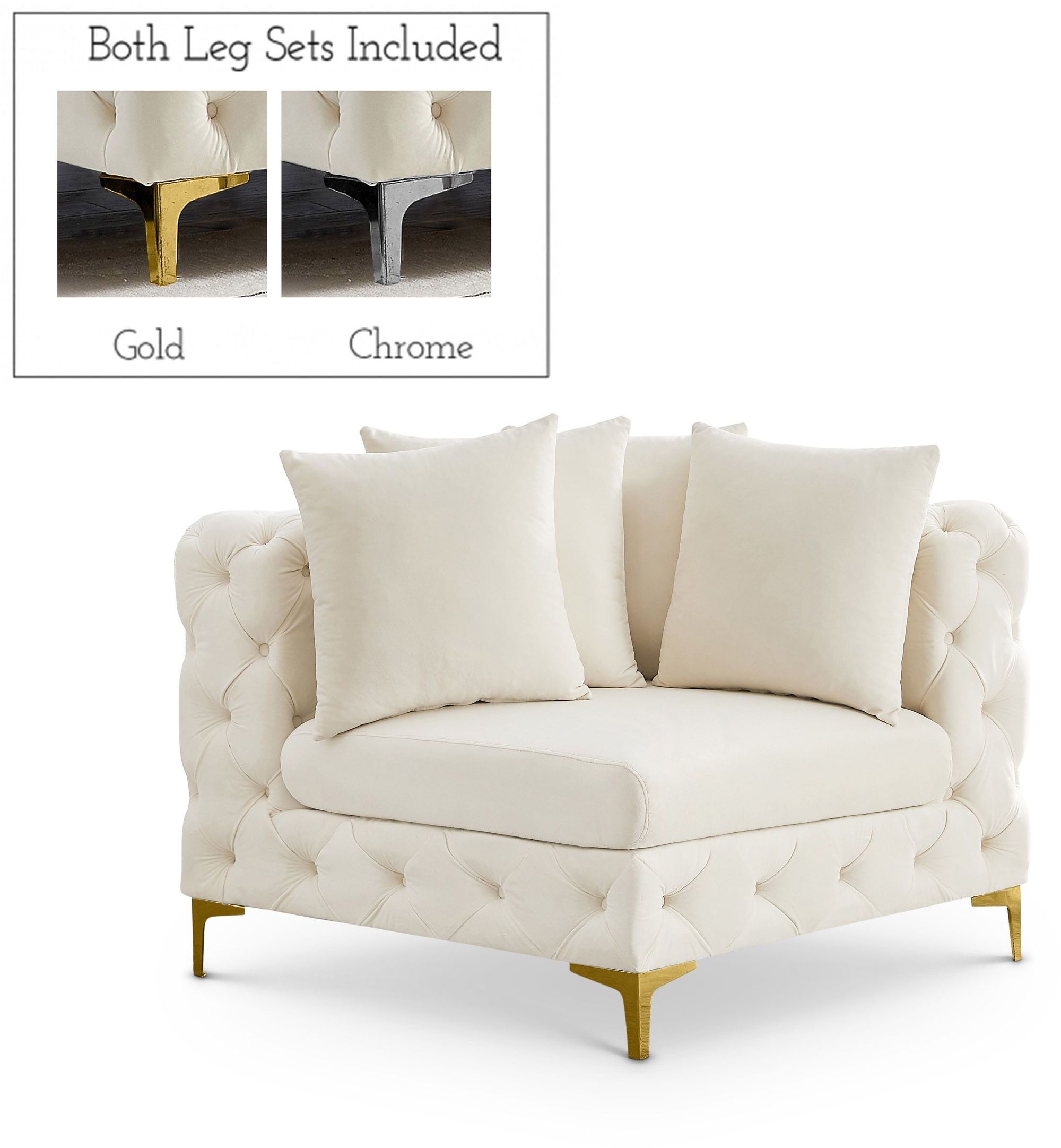 Tremblay Velvet Modular Corner Chair